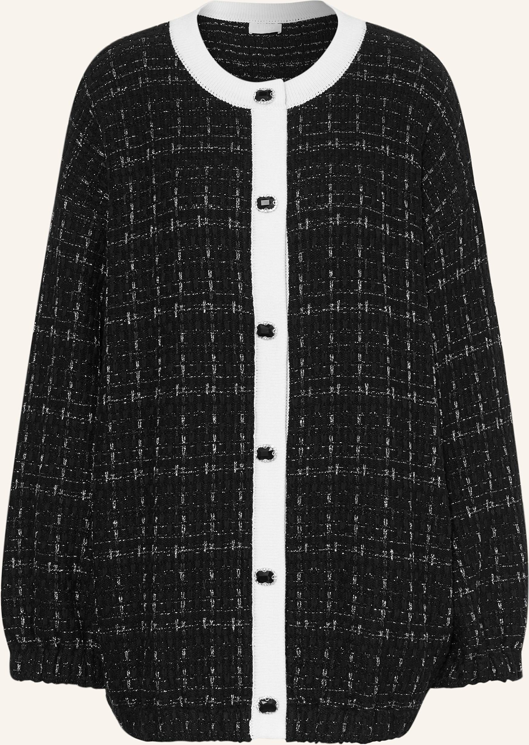 Thumbnail - Liu Jo Tweed-Jacke Mit Glitzergarn schwarz