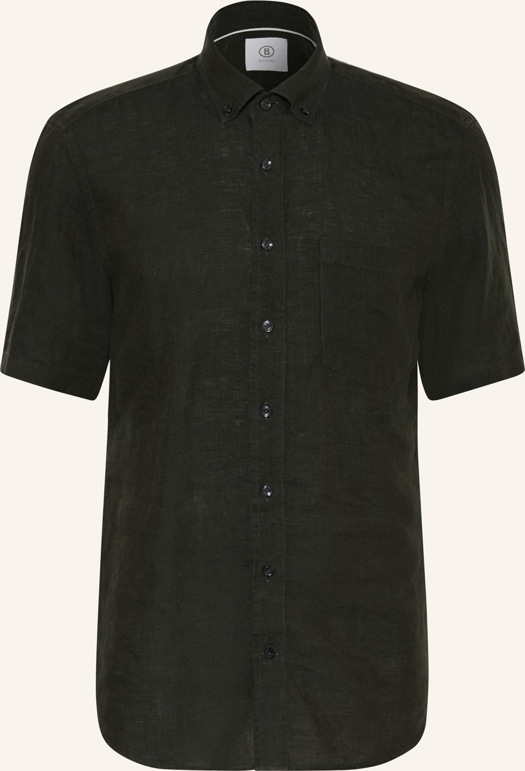 Bogner Kurzarm-Hemd Lykos-5 Comfort Fit Aus Leinen gruen