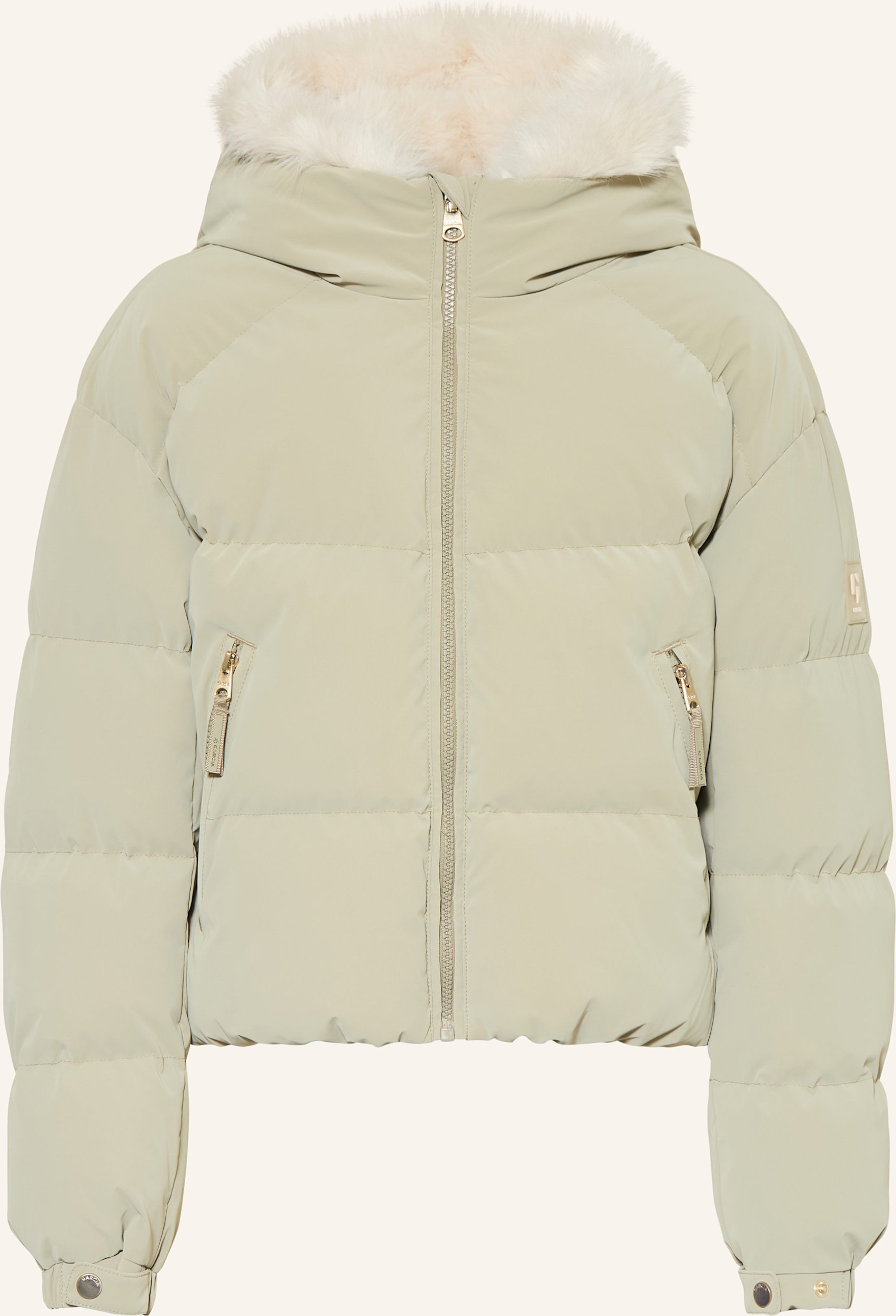 Garcia Steppjacke Mit Kunstpelz grau