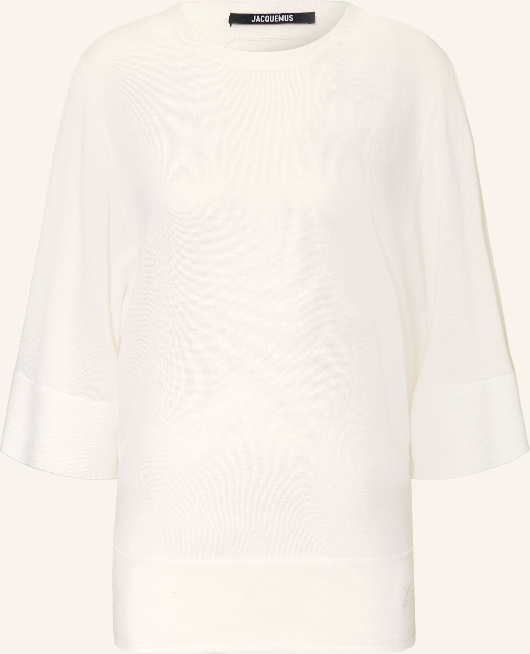 Jacquemus Pullover La Maille Mananco Mit 3/4-Arm weiss