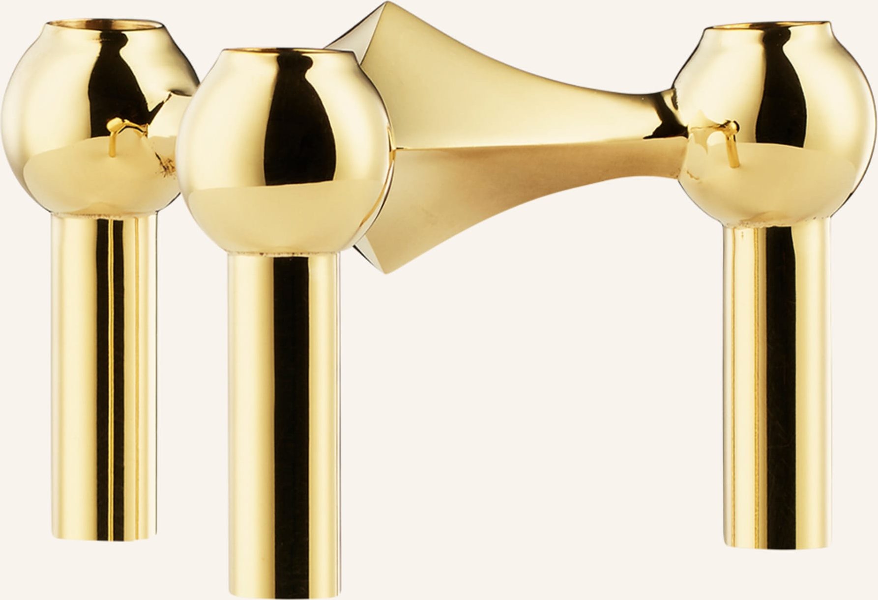 Stoff Nagel Kerzenhalter gold