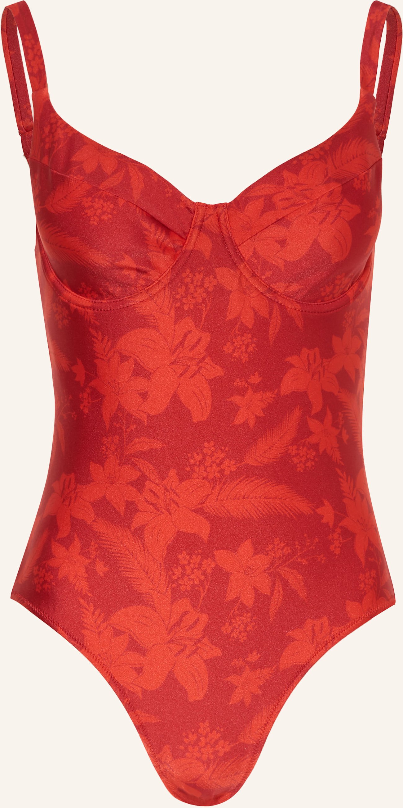 Vilebrequin Bügel-Badeanzug Flower Power Leonita rot