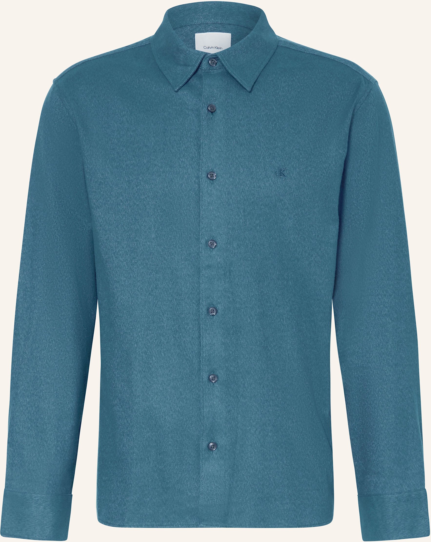 Calvin Klein Flanellhemd Easy Fit weiss