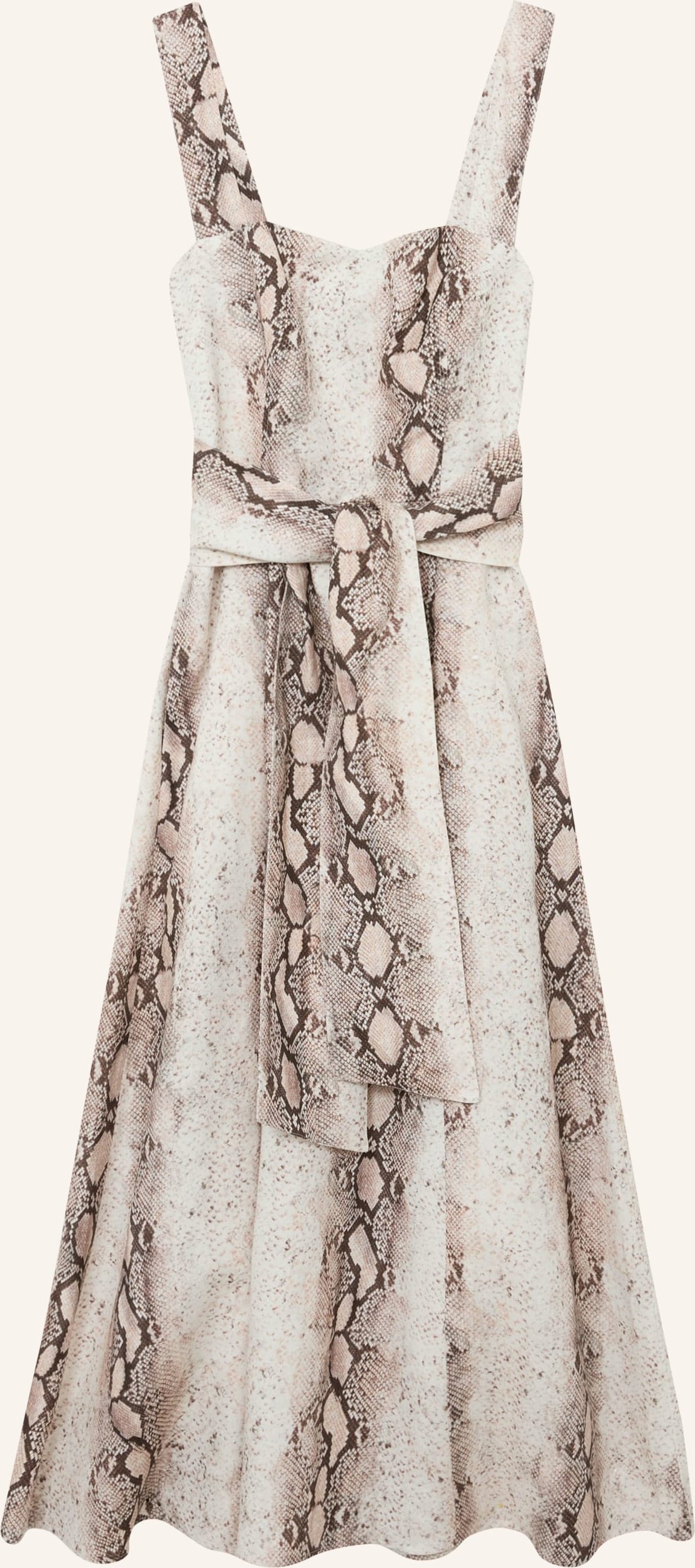 Reiss Kleid Amy Mit Leinen beige