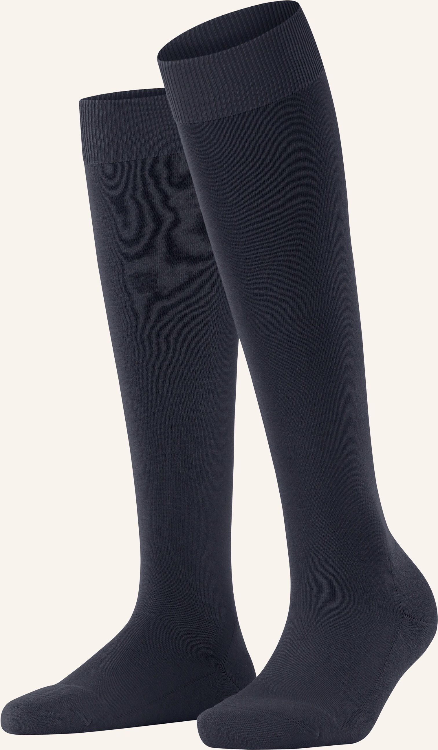 Falke Kniestrümpfe Climawool blau