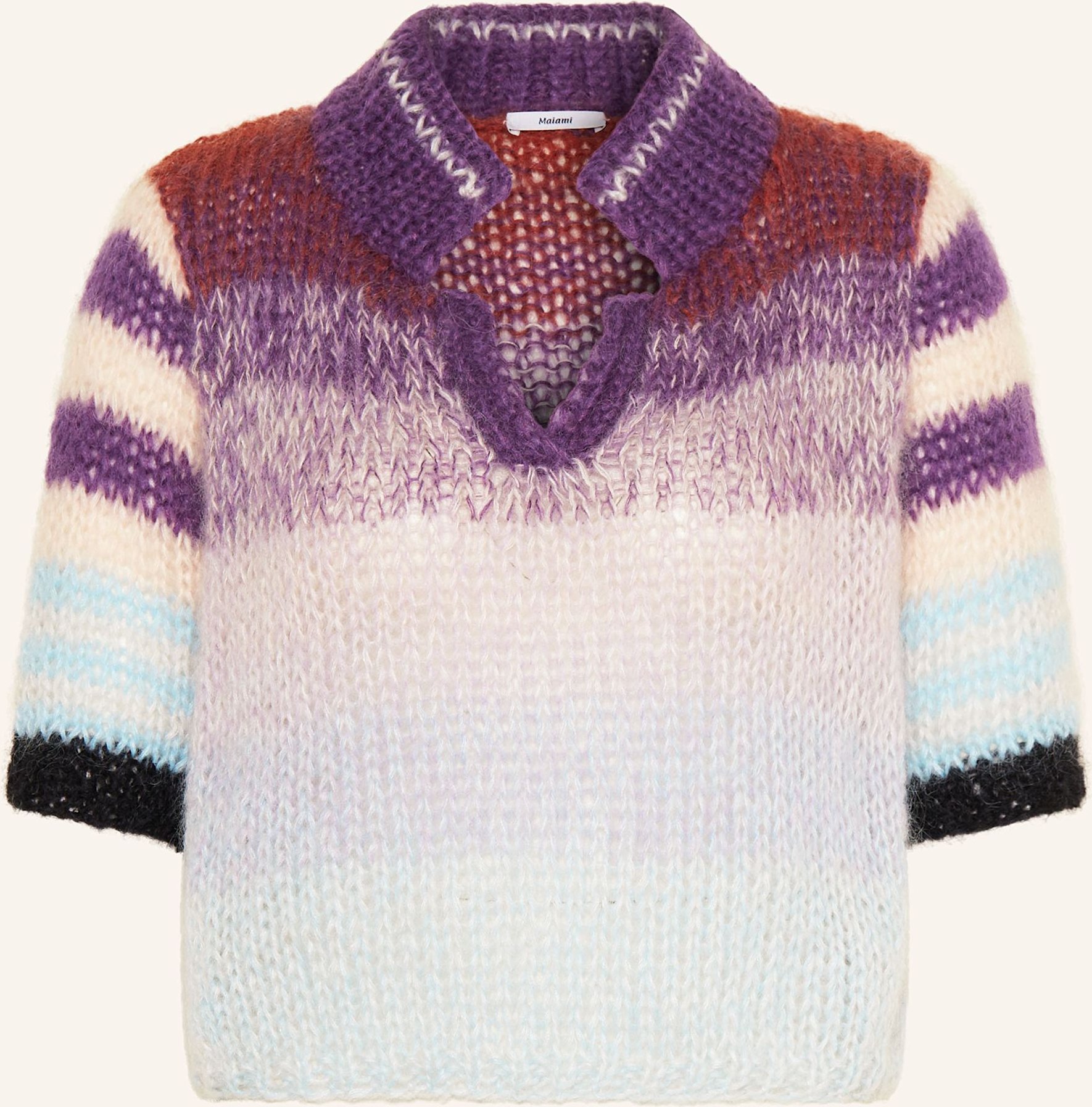 Maiami Strickshirt blau