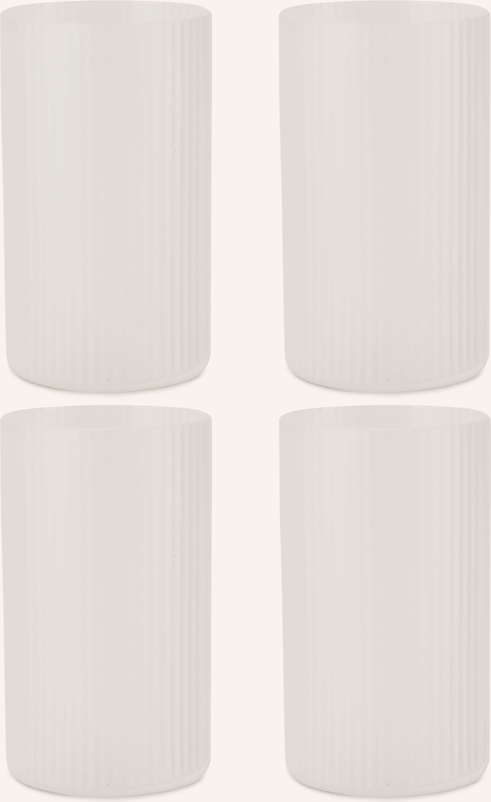 Ferm Living 4er-Set Wassergläser Ripple weiss