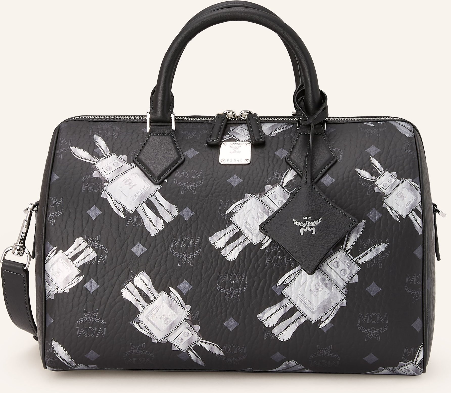 Mcm Handtasche Ella Boston Medium schwarz