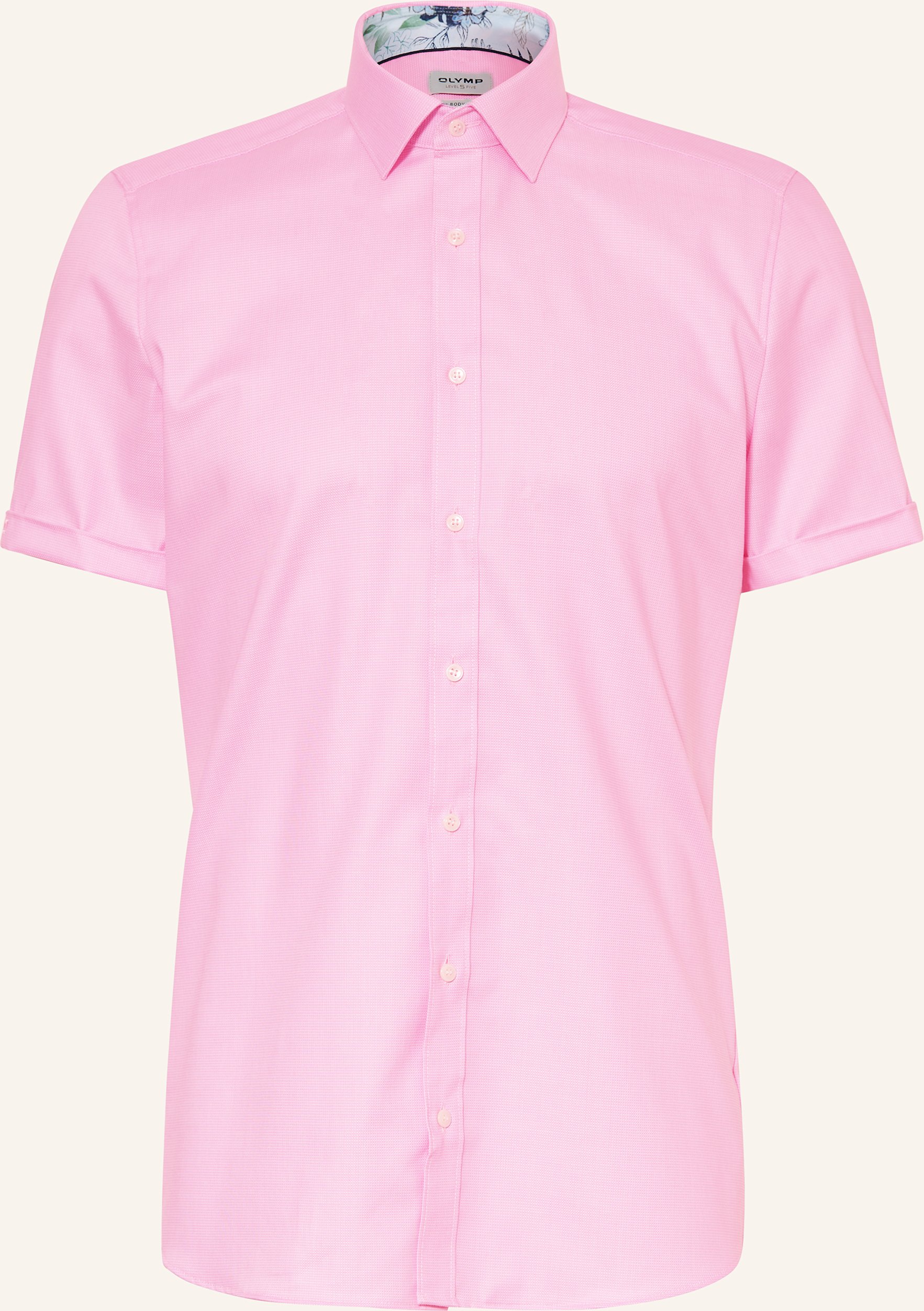 Thumbnail - Olymp Kurzarm-Hemd Level Five Body Fit pink