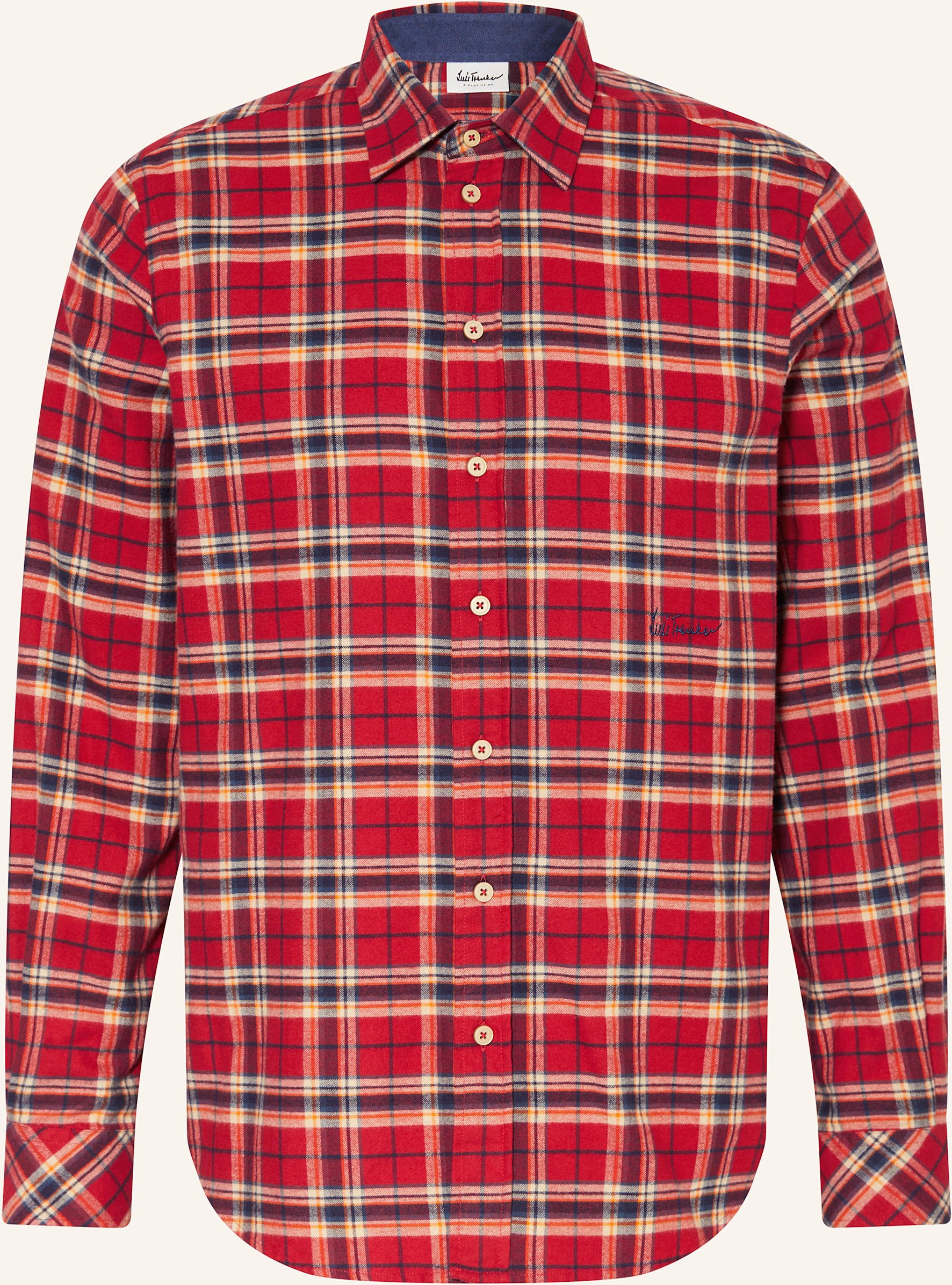 Luis Trenker Flanellhemd Regular Fit rot