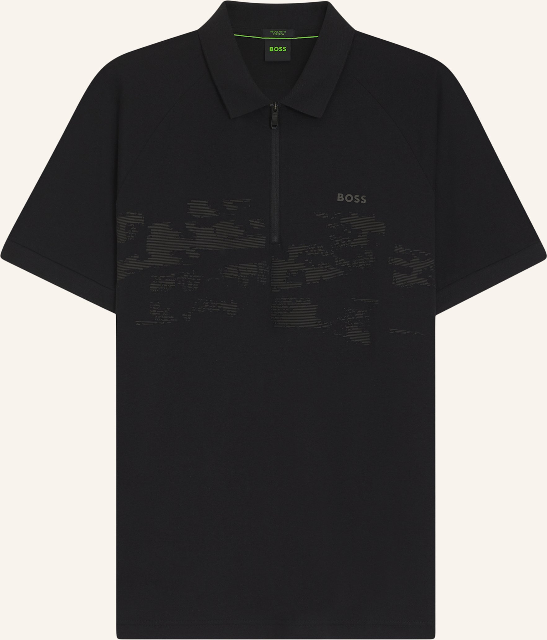 Boss Poloshirt Pl_Globe Pattern Regular Fit schwarz