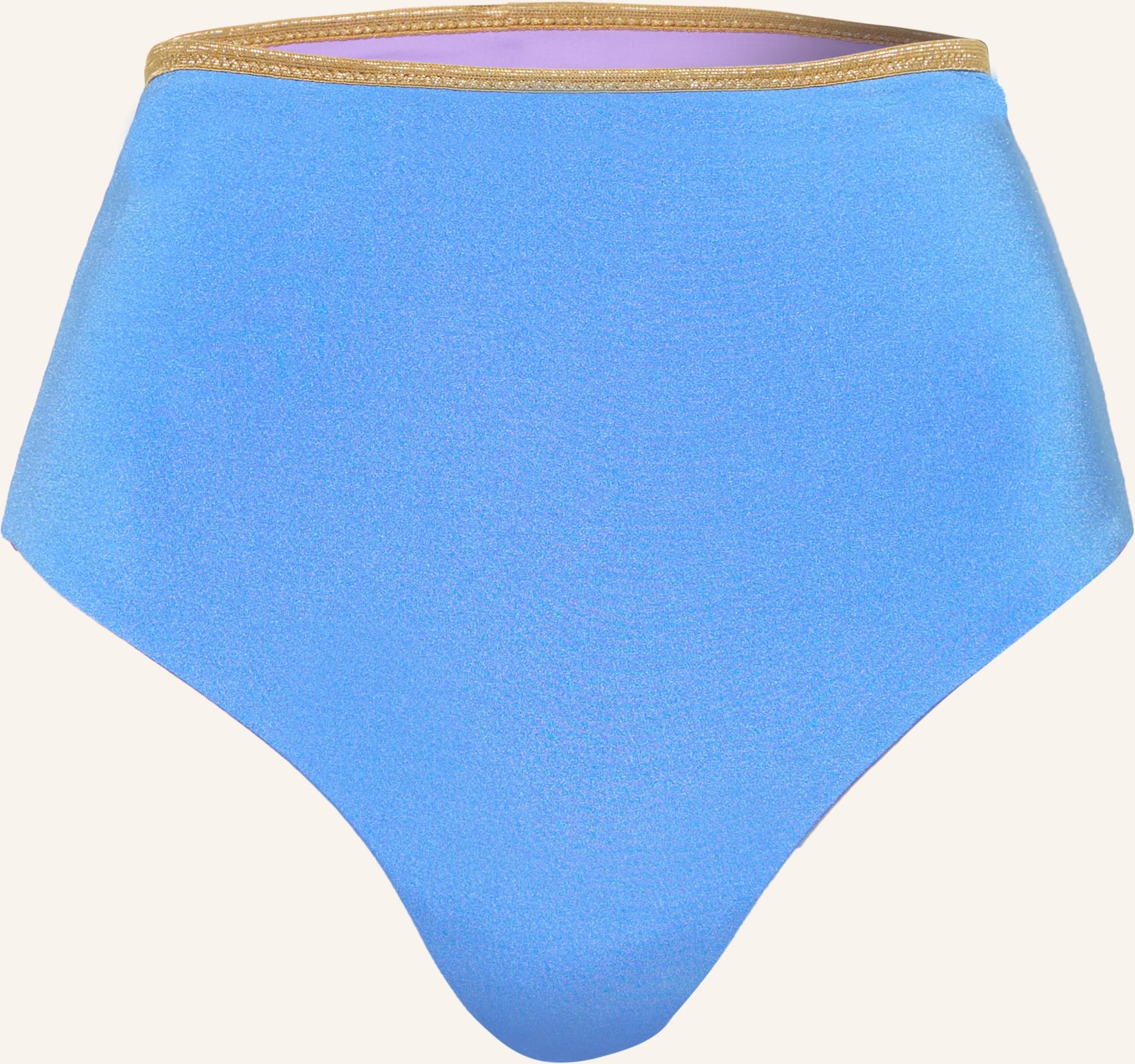 Mymarini Highwaist-Bikini-Hose Shine Zum Wenden Mit Uv-Schutz 50+ lila