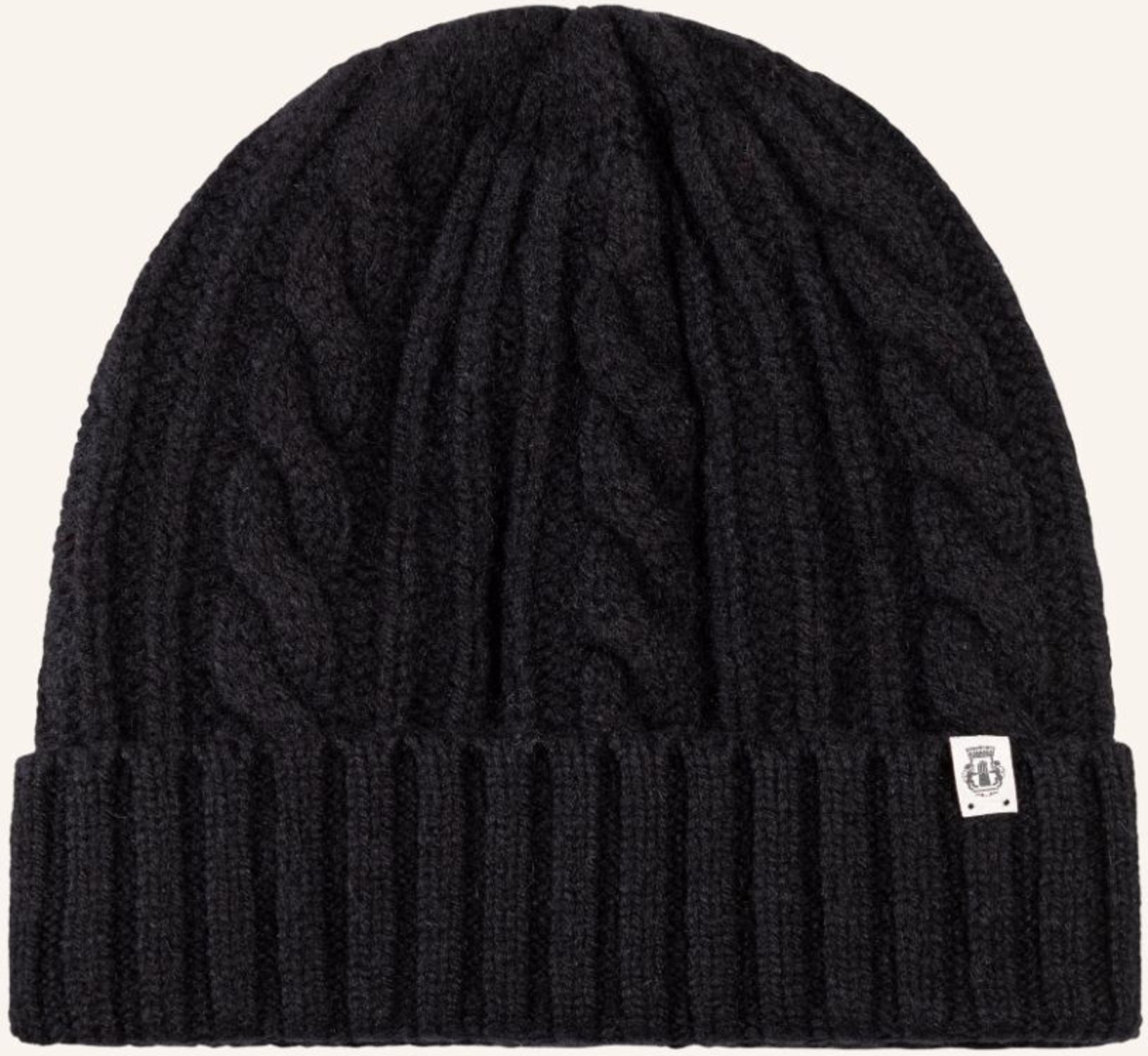 Roeckl Cashmere-Mütze Cabled Charm schwarz