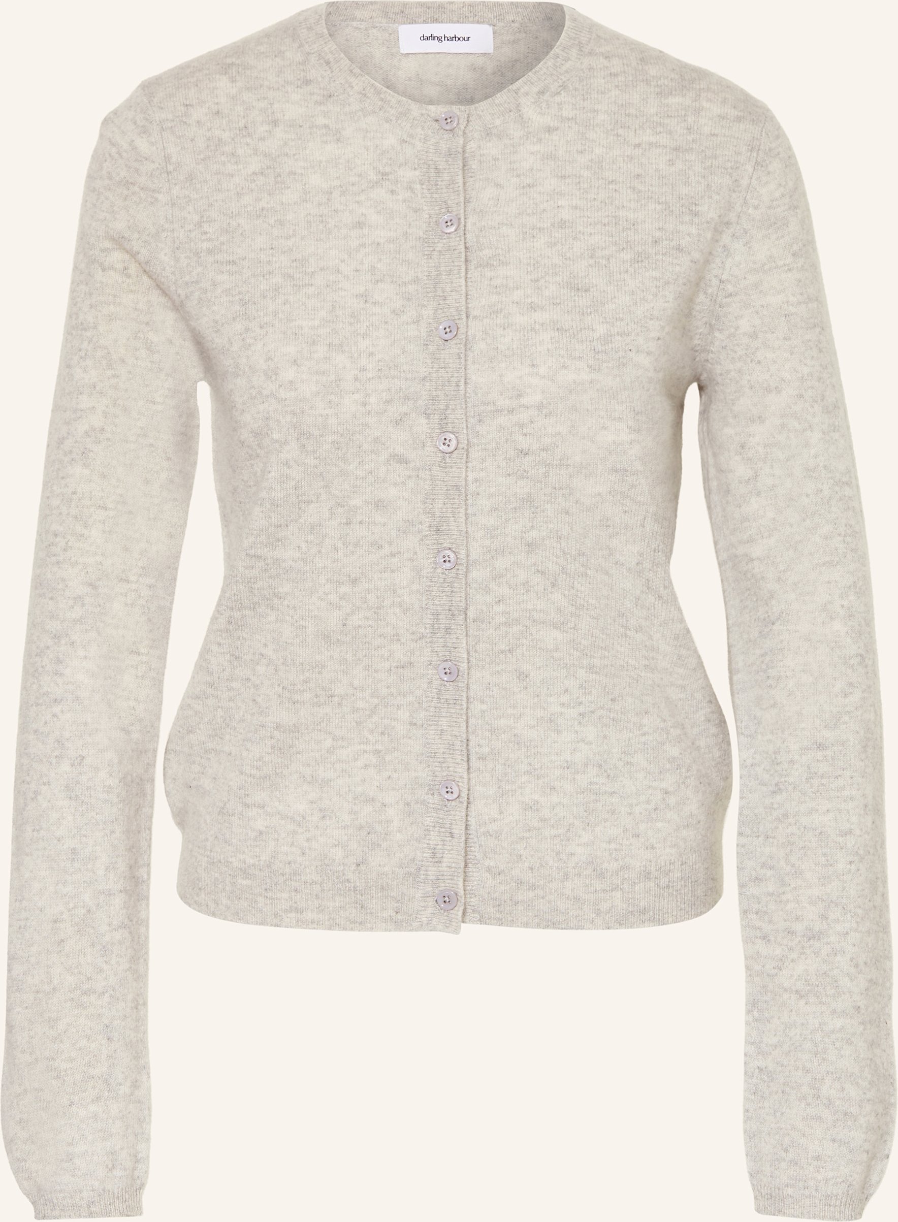 Darling Harbour Strickjacke Aus Cashmere grau