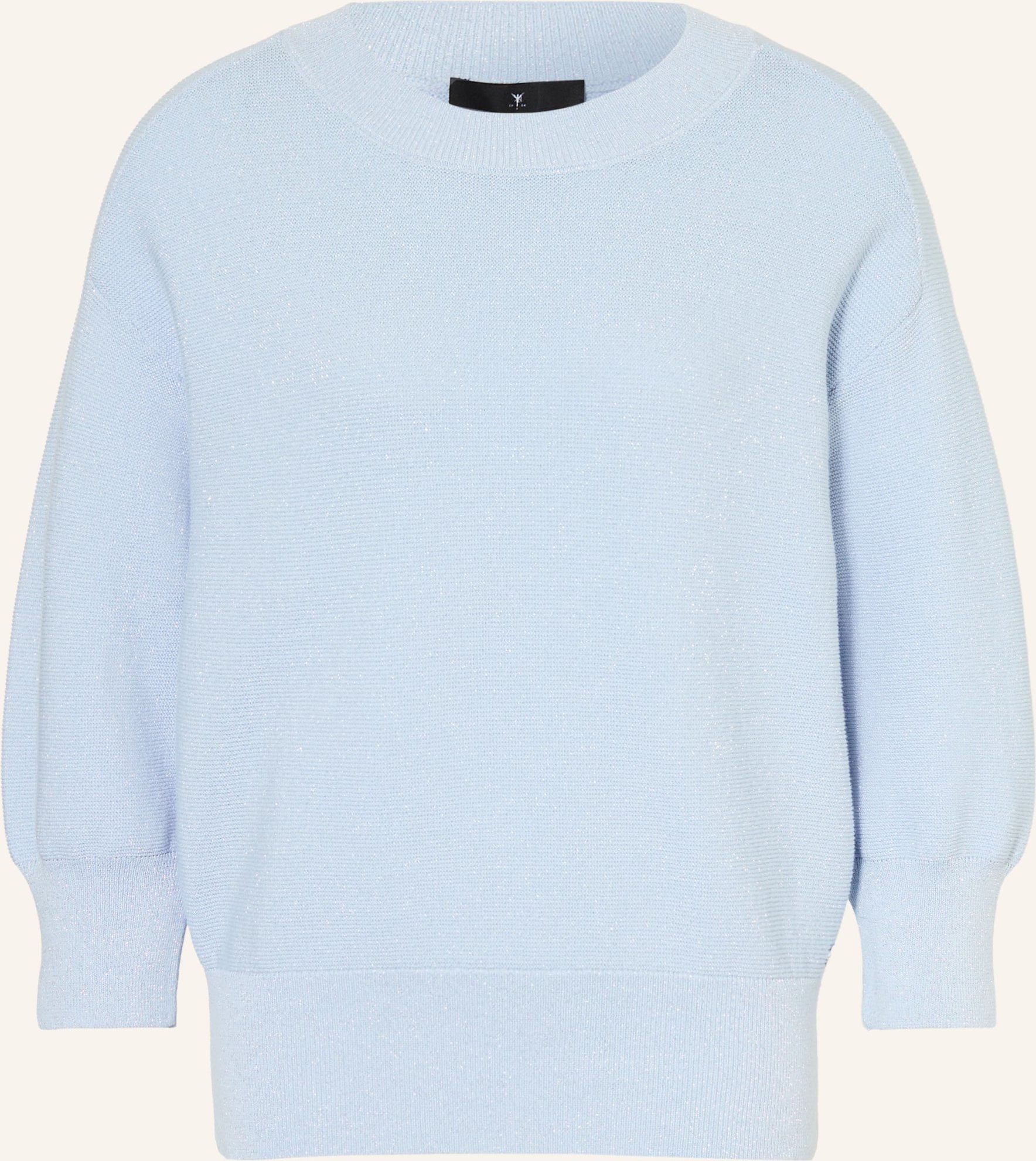 Monari Pullover Mit 3/4-Arm Und Glitzergarn blau