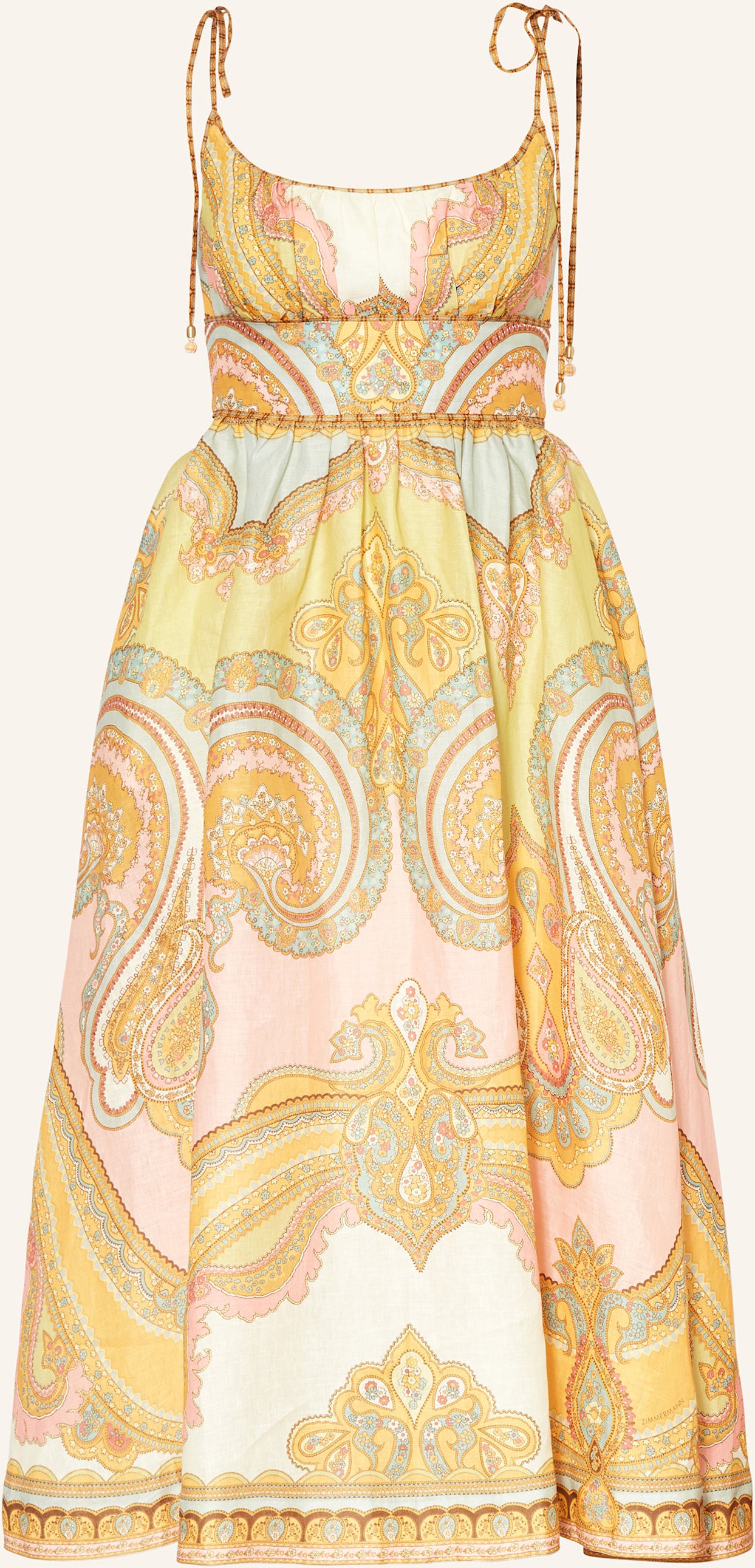 Zimmermann Leinenkleid Maxine gold
