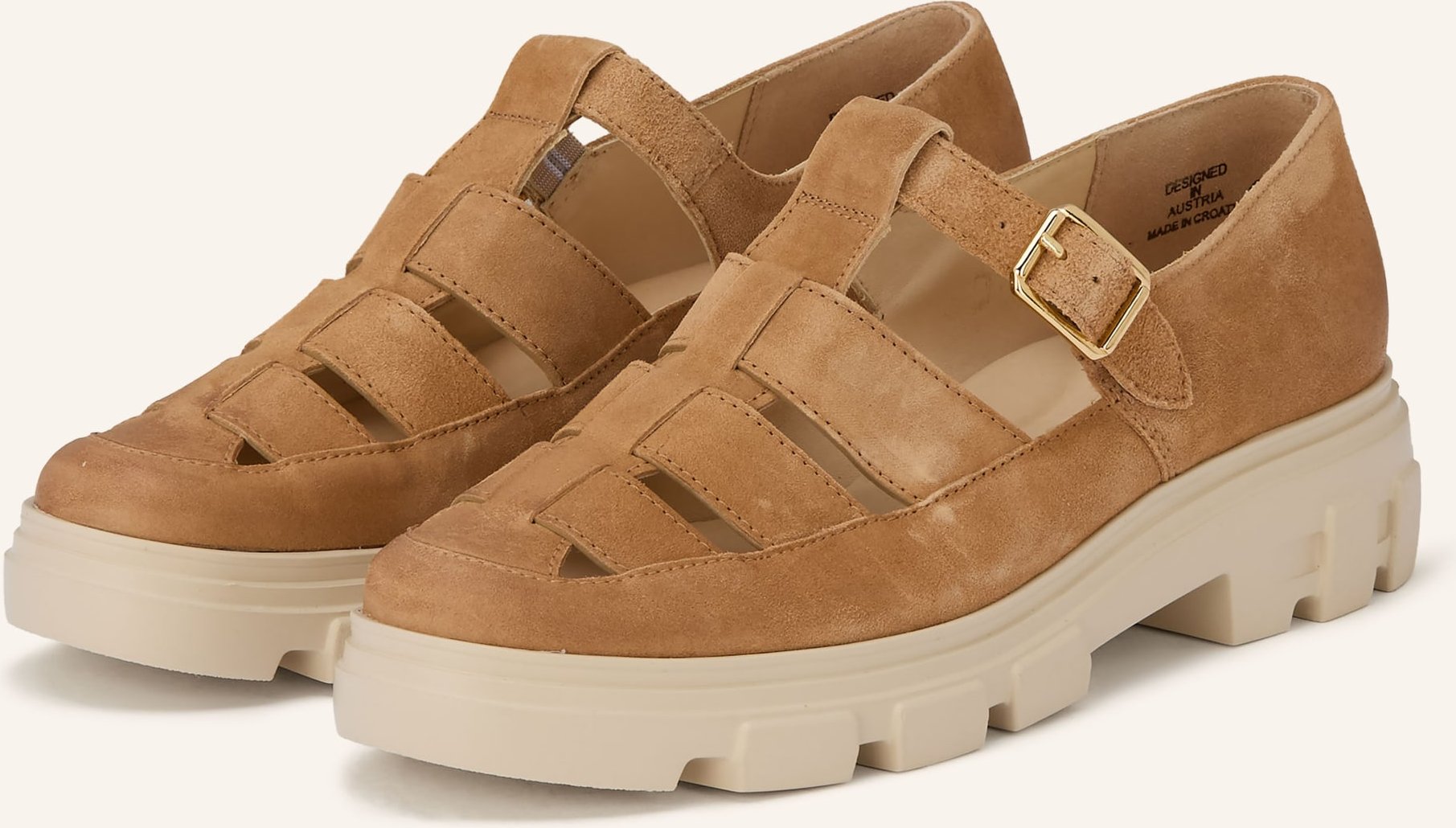 Paul Green Plateau-Sandalen Dakar braun