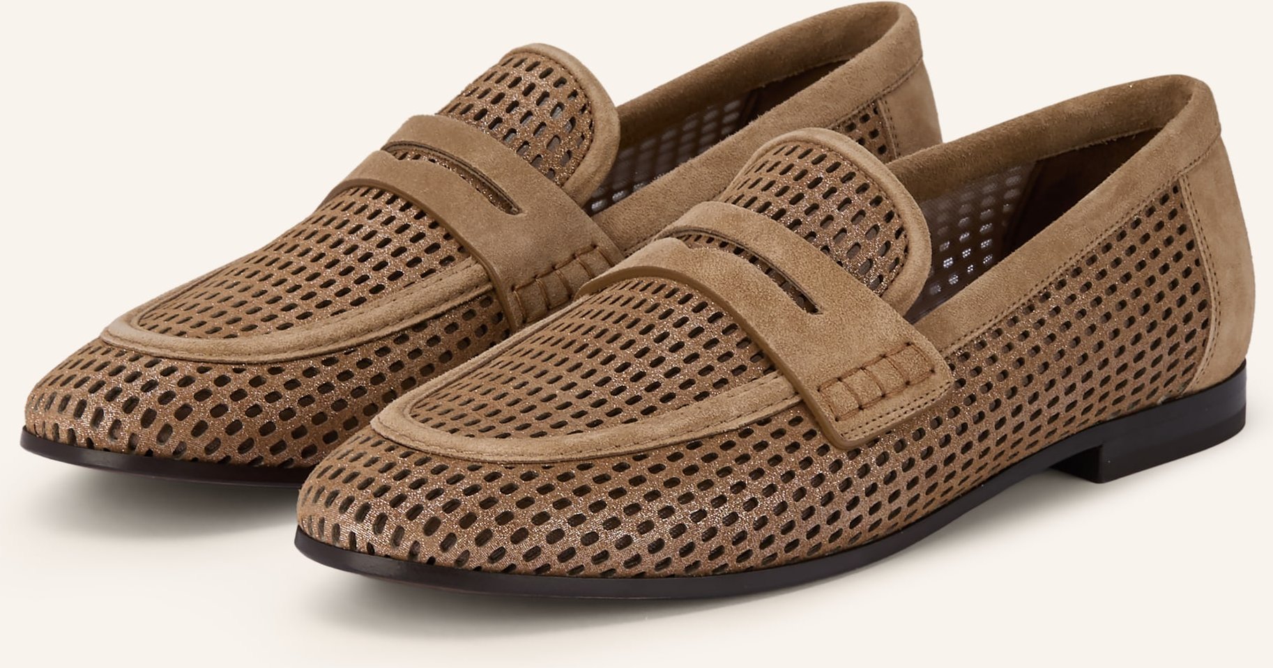 Brunello Cucinelli Penny-Loafer Mit Cut-Outs braun