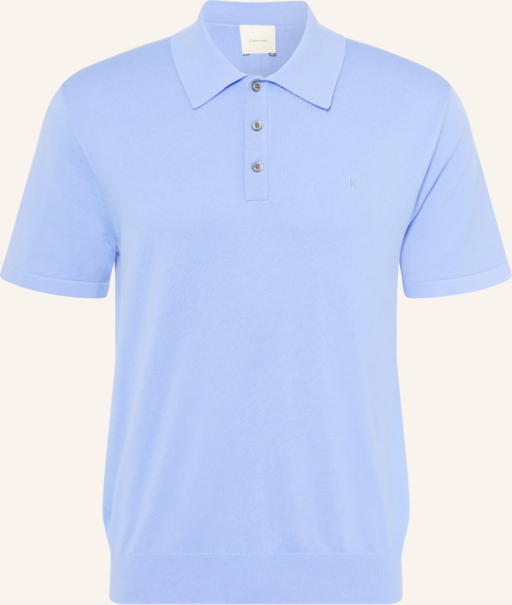 Calvin Klein Strick-Poloshirt blau