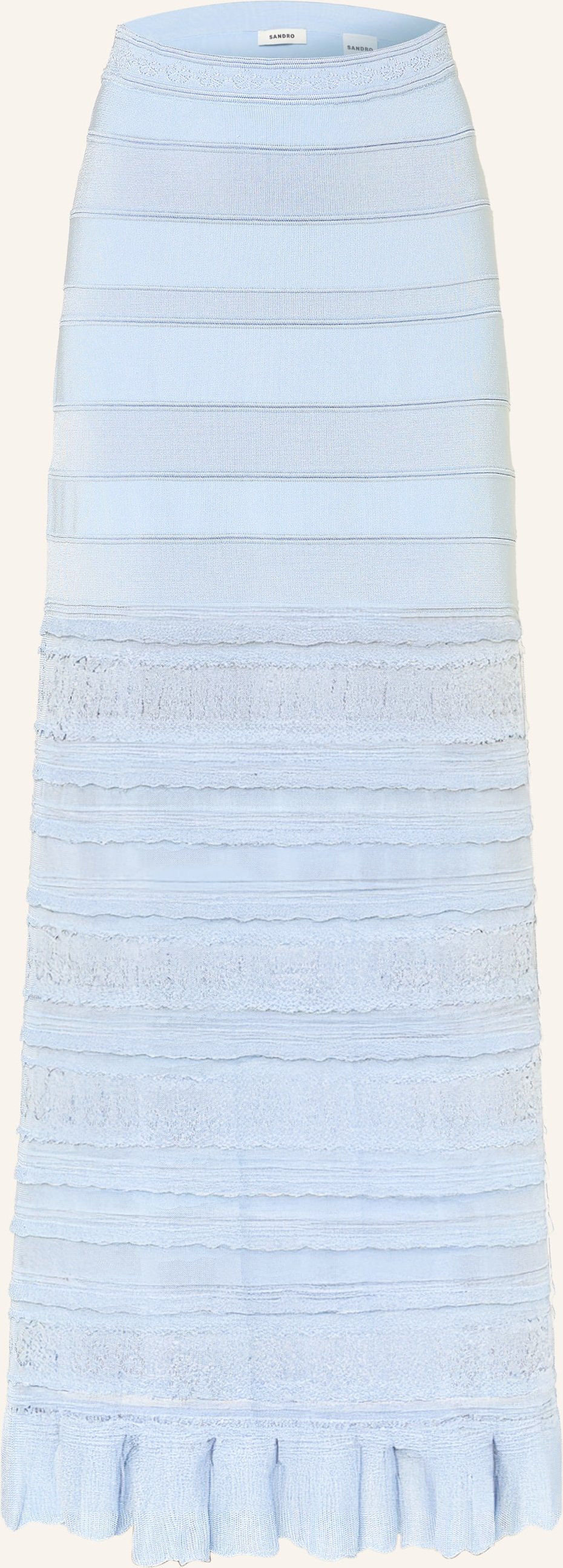 Sandro Strickrock Mit Rüschen blau