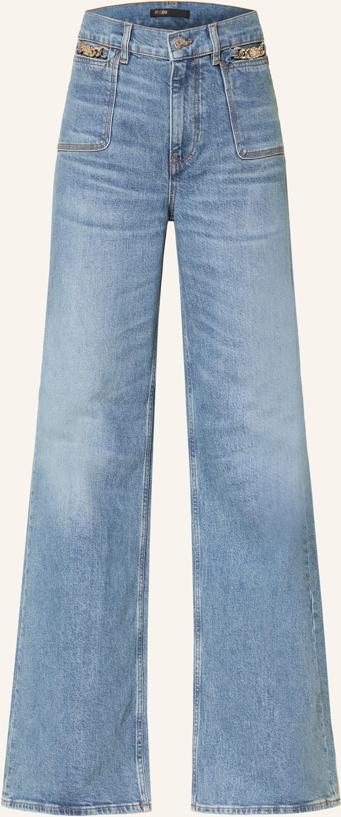 Maje Wide Leg Jeans blau