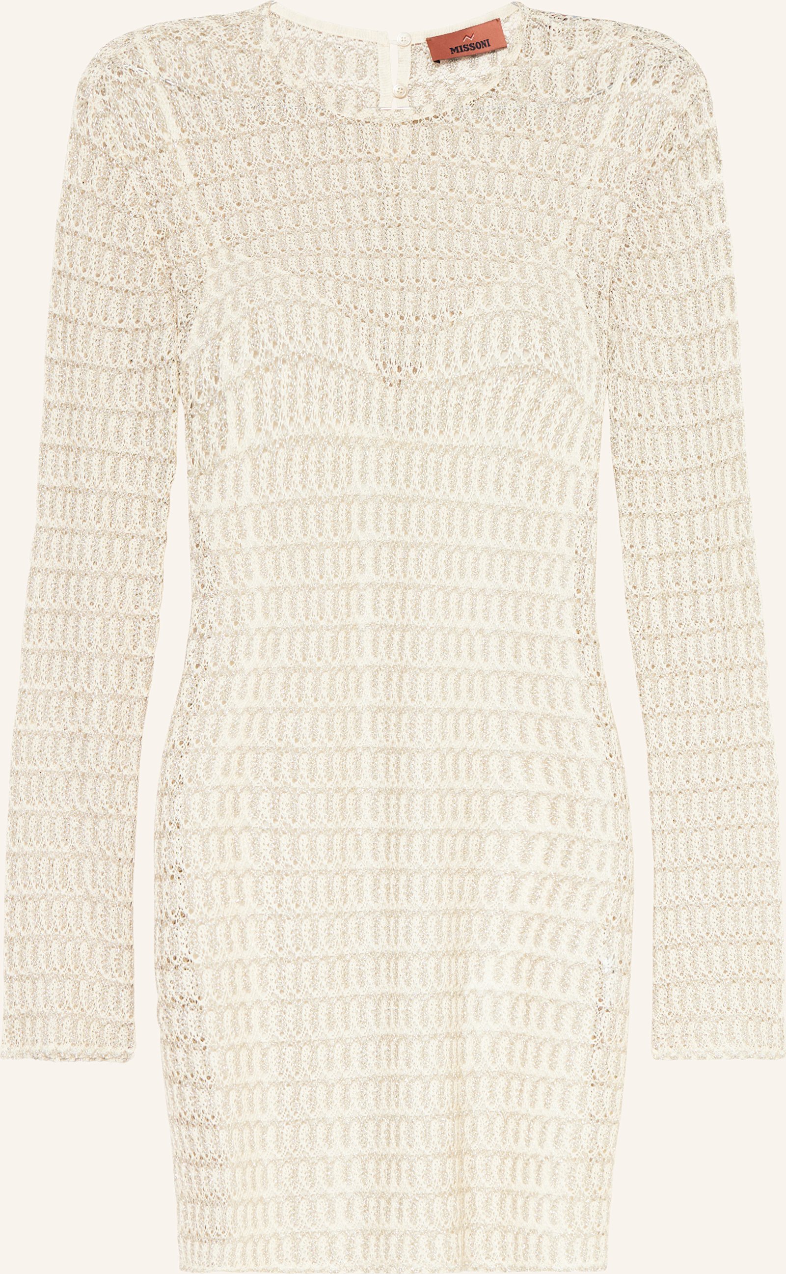Thumbnail - Missoni Häkelkleid Mit Glitzergarn beige