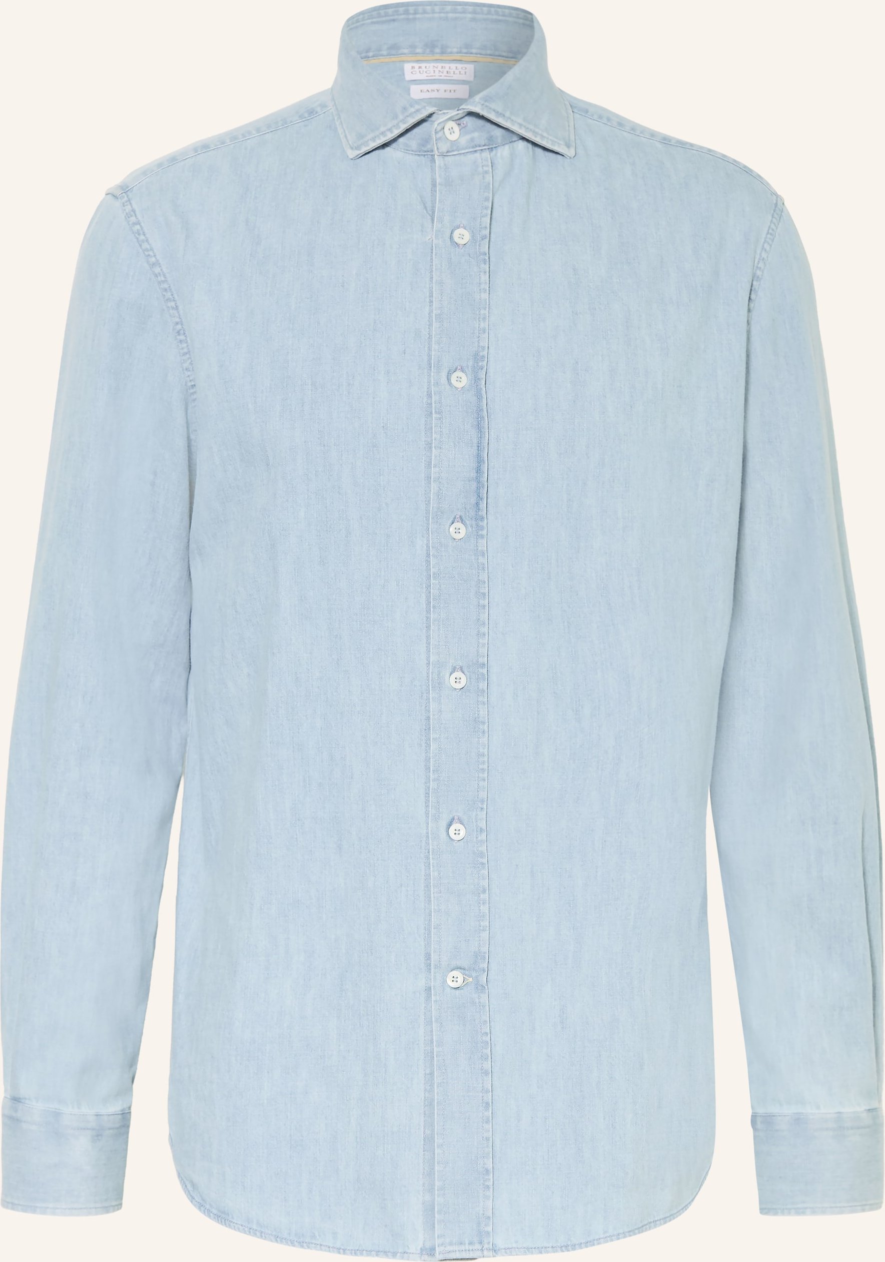 Brunello Cucinelli Jeanshemd Comfort Fit blau