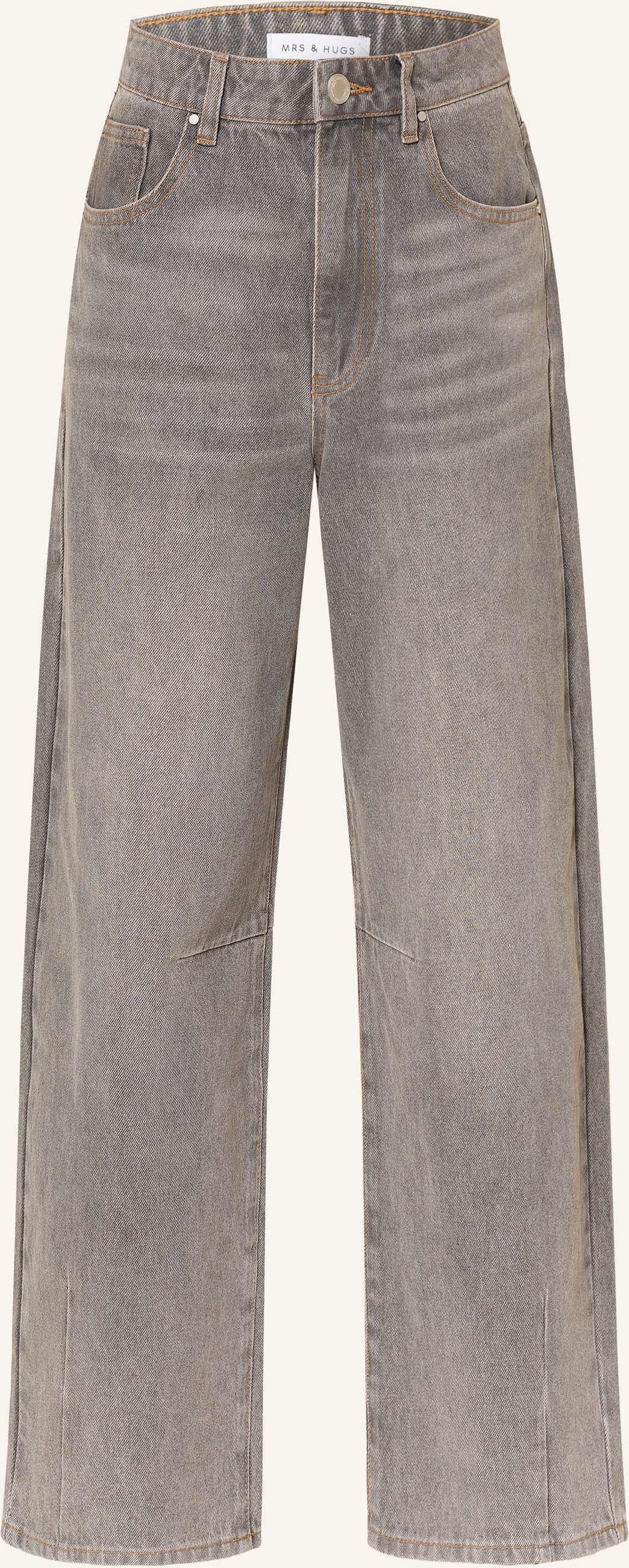 Mrs & Hugs Wide Leg Jeans grau