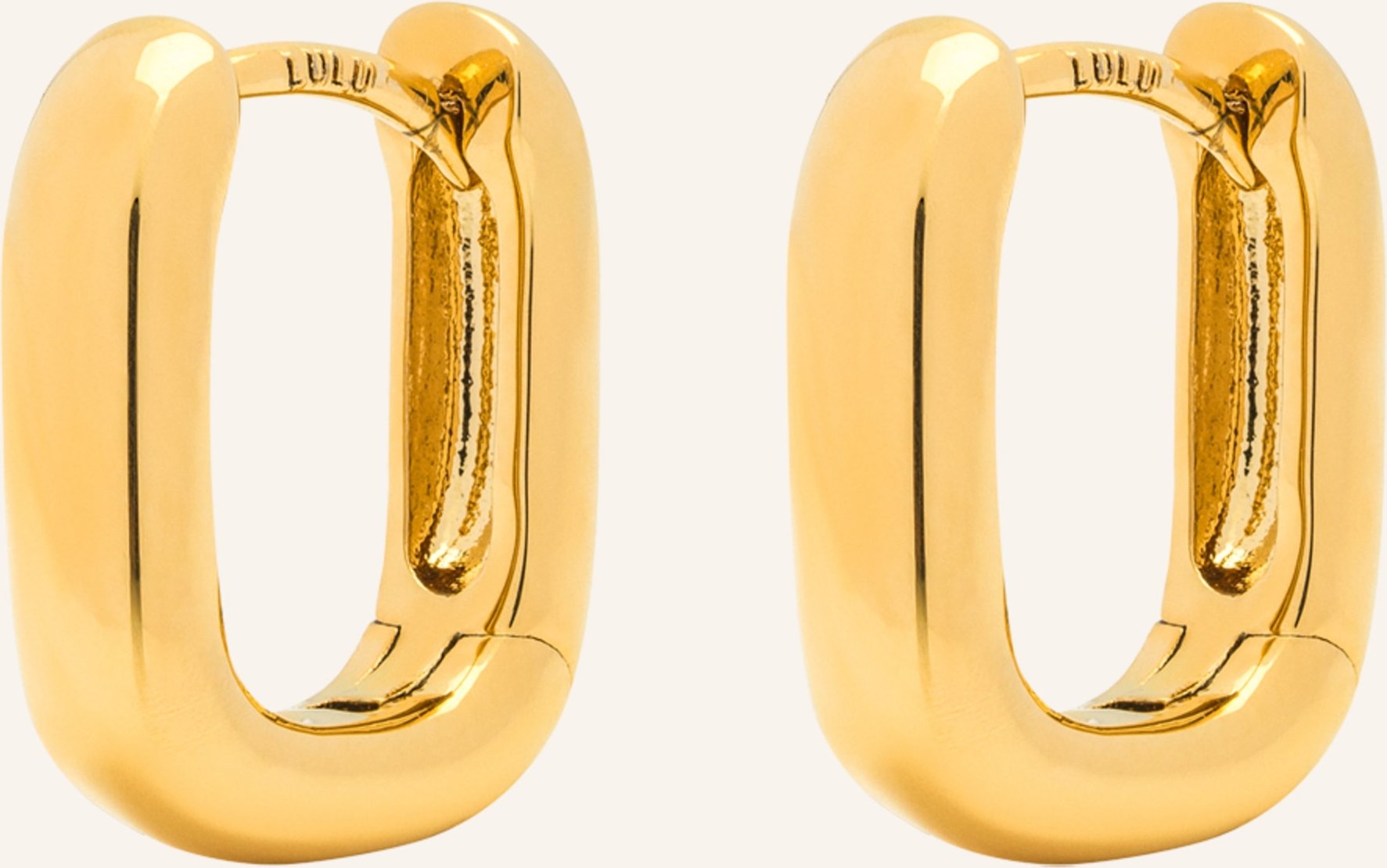 Lulu Copenhagen Creolen Chunky Square gold