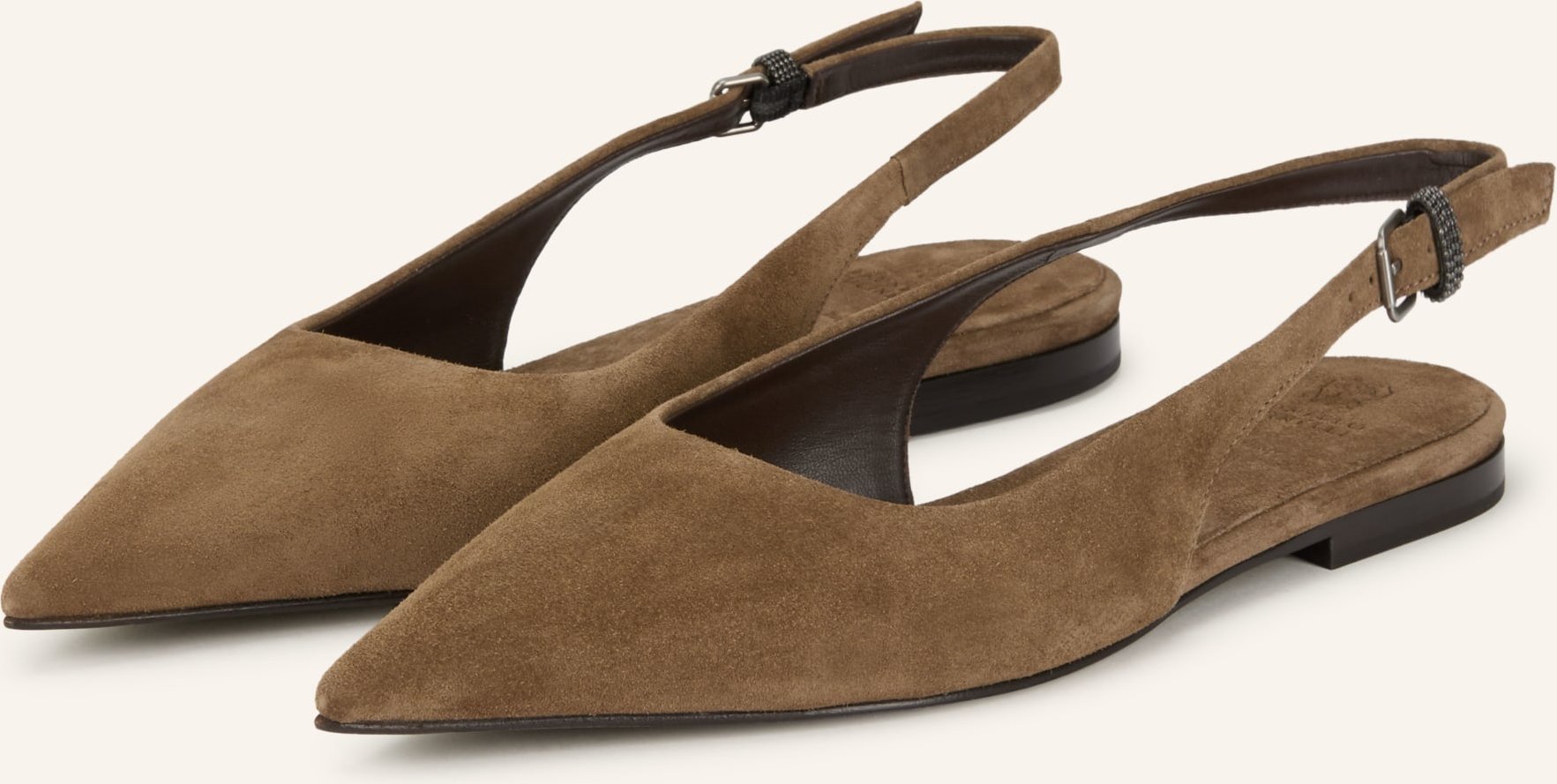 Brunello Cucinelli Slingballerinas braun