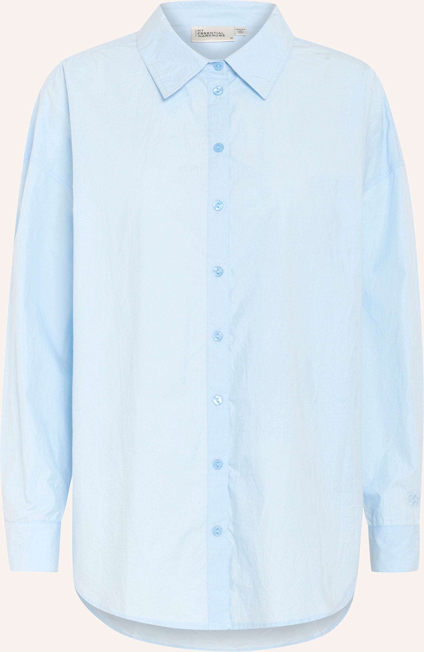 My Essential Wardrobe Oversized-Hemdbluse Boxy blau