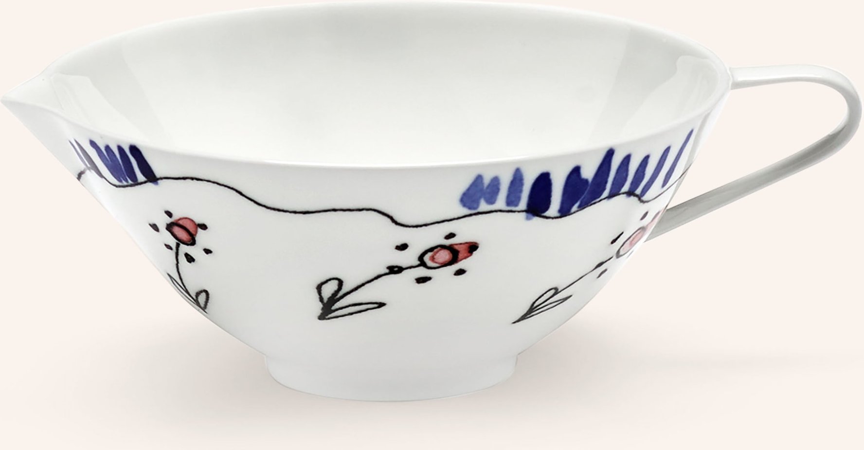 Serax Milchkanne Midnight Flowers Anemone weiss