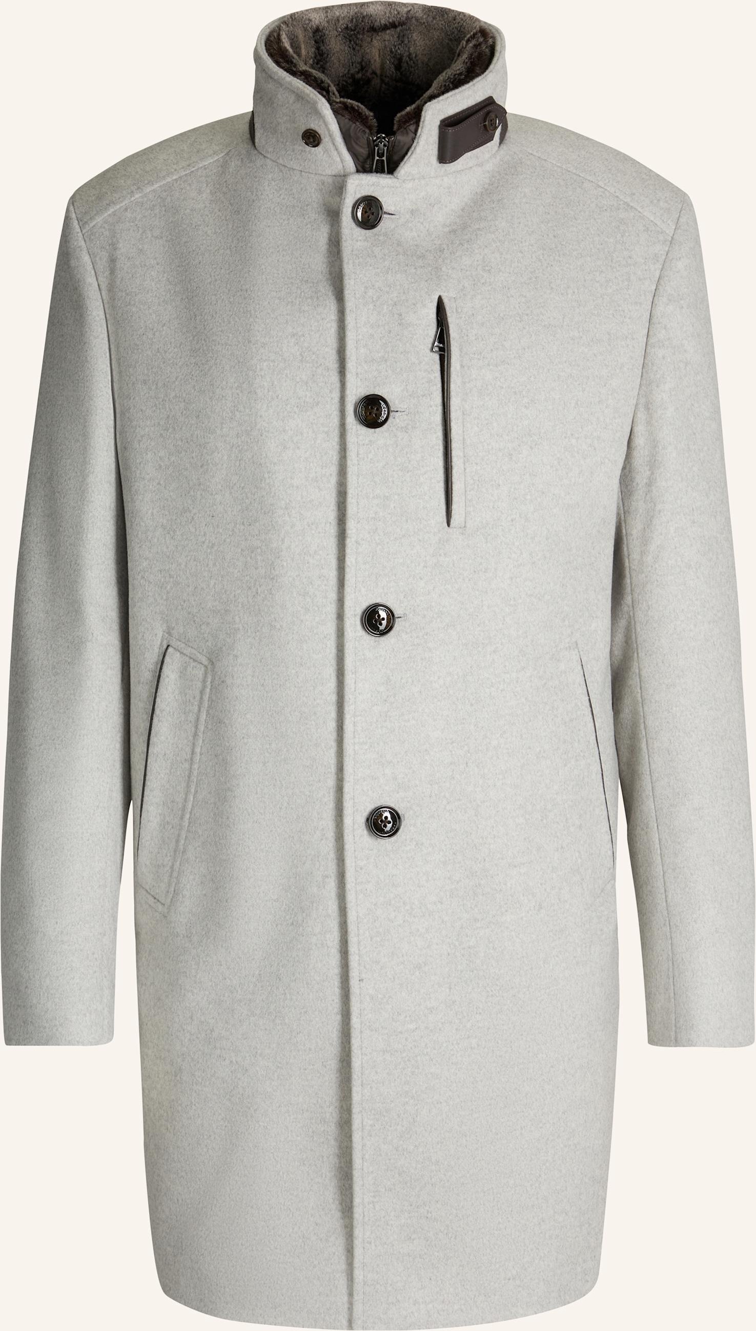 Windsor. Wollmantel rivano3 Mit Herausnehmbarer Blende grau