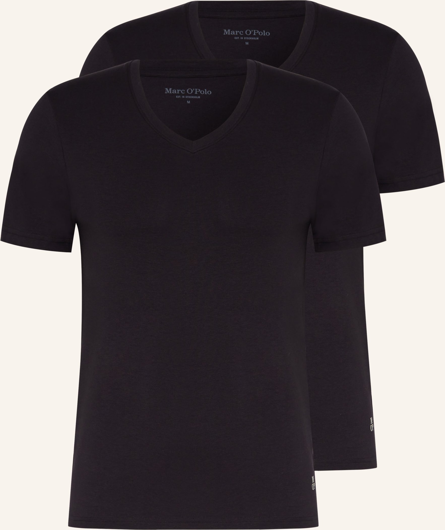 Thumbnail - Marc O'polo 2er-Pack V-Shirts schwarz