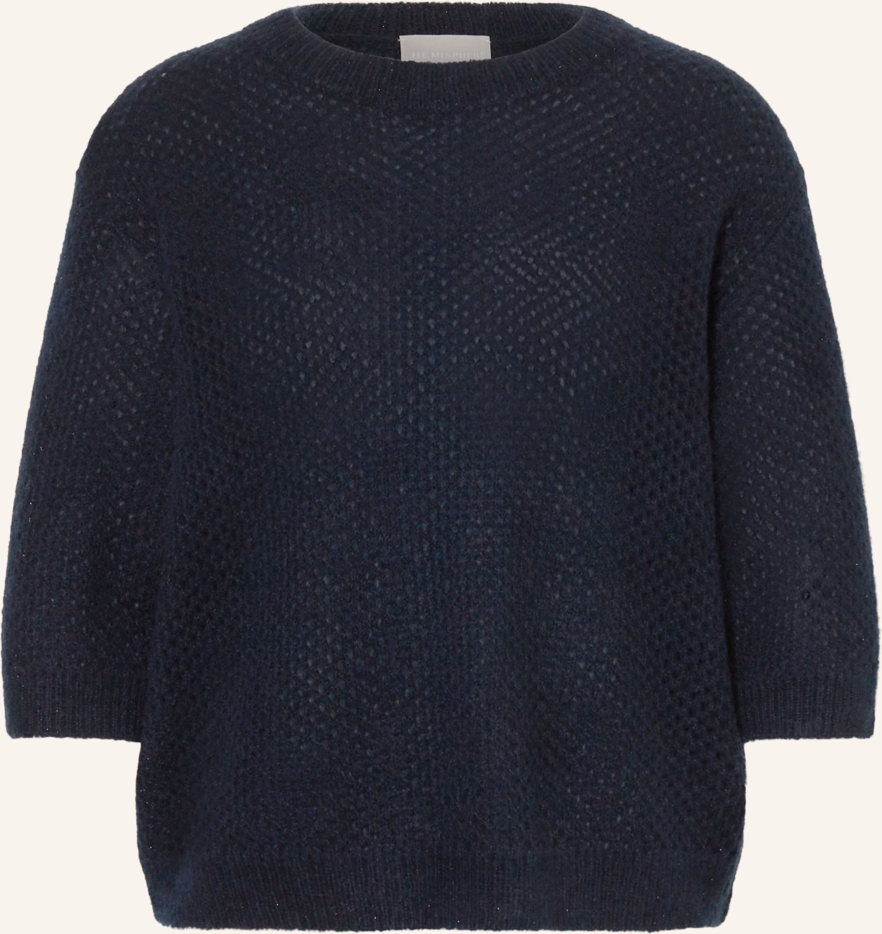 Hemisphere Pullover Mit Cashmere Und 3/4-Arm blau