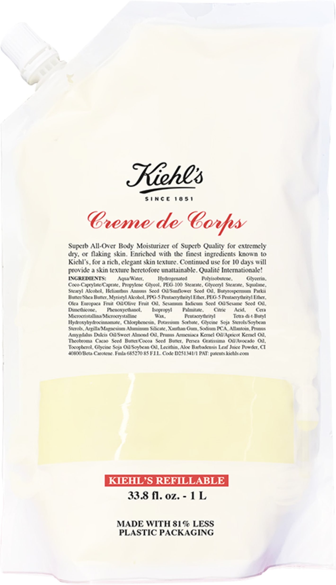 Kiehl's Creme De Corps Refill Reichhaltige Körpercreme 1000 ml