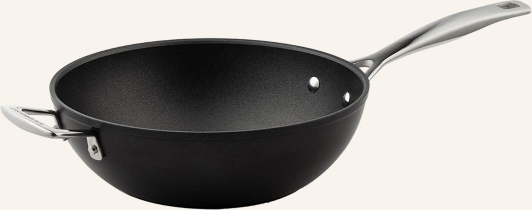 Le Creuset Wok-Pfanne Aluminium Antihaft silber
