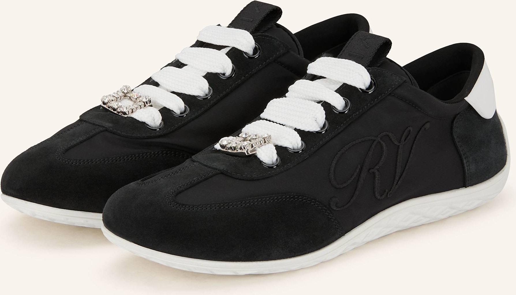 Thumbnail - Roger Vivier Sneaker Viv Mit Schmucksteinen schwarz