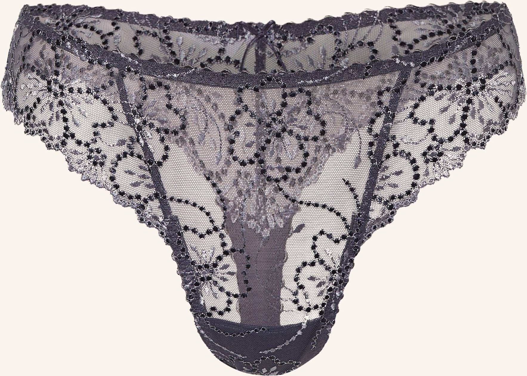 Marie Jo String Jane Mit Schmuckperlen blau
