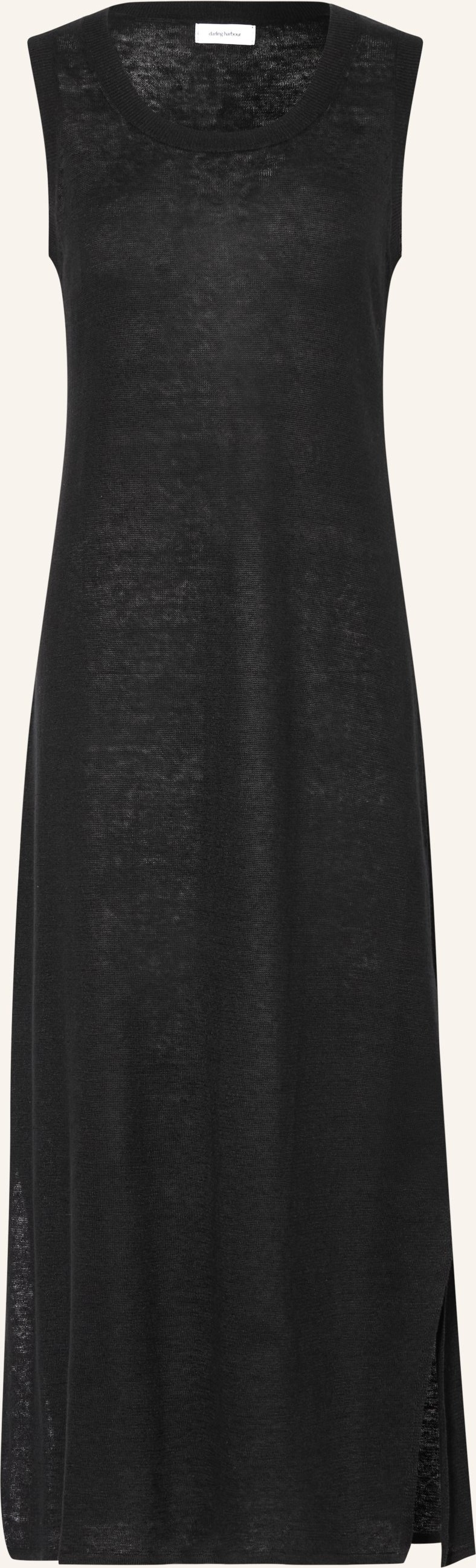 Darling Harbour Strickkleid Aus Leinen schwarz