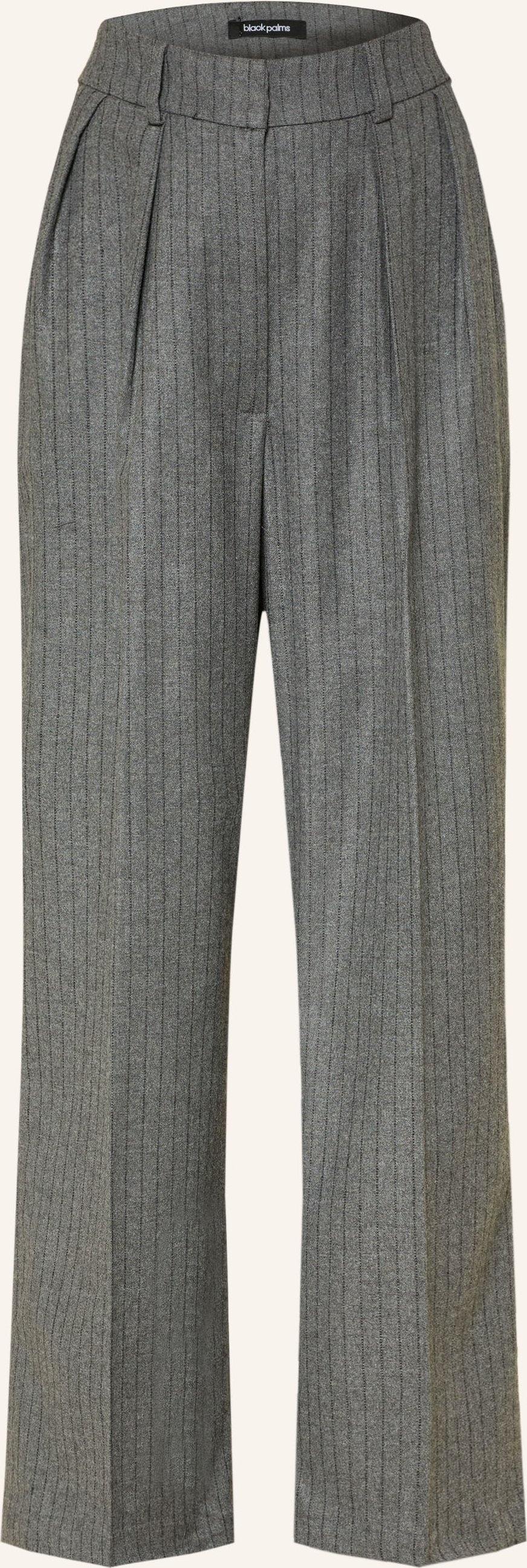 Black Palms Marlenehose Benja Flares grau