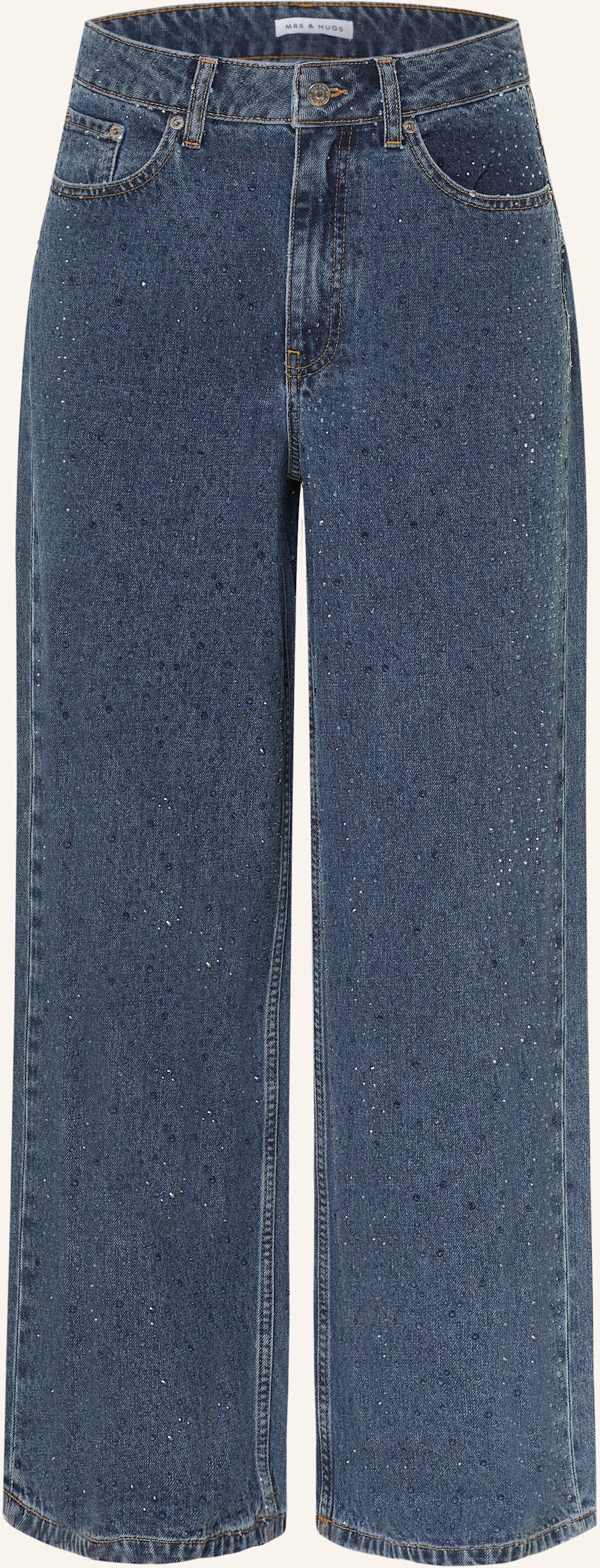Thumbnail - Mrs & Hugs Jeans Mit Schmucksteinen blau