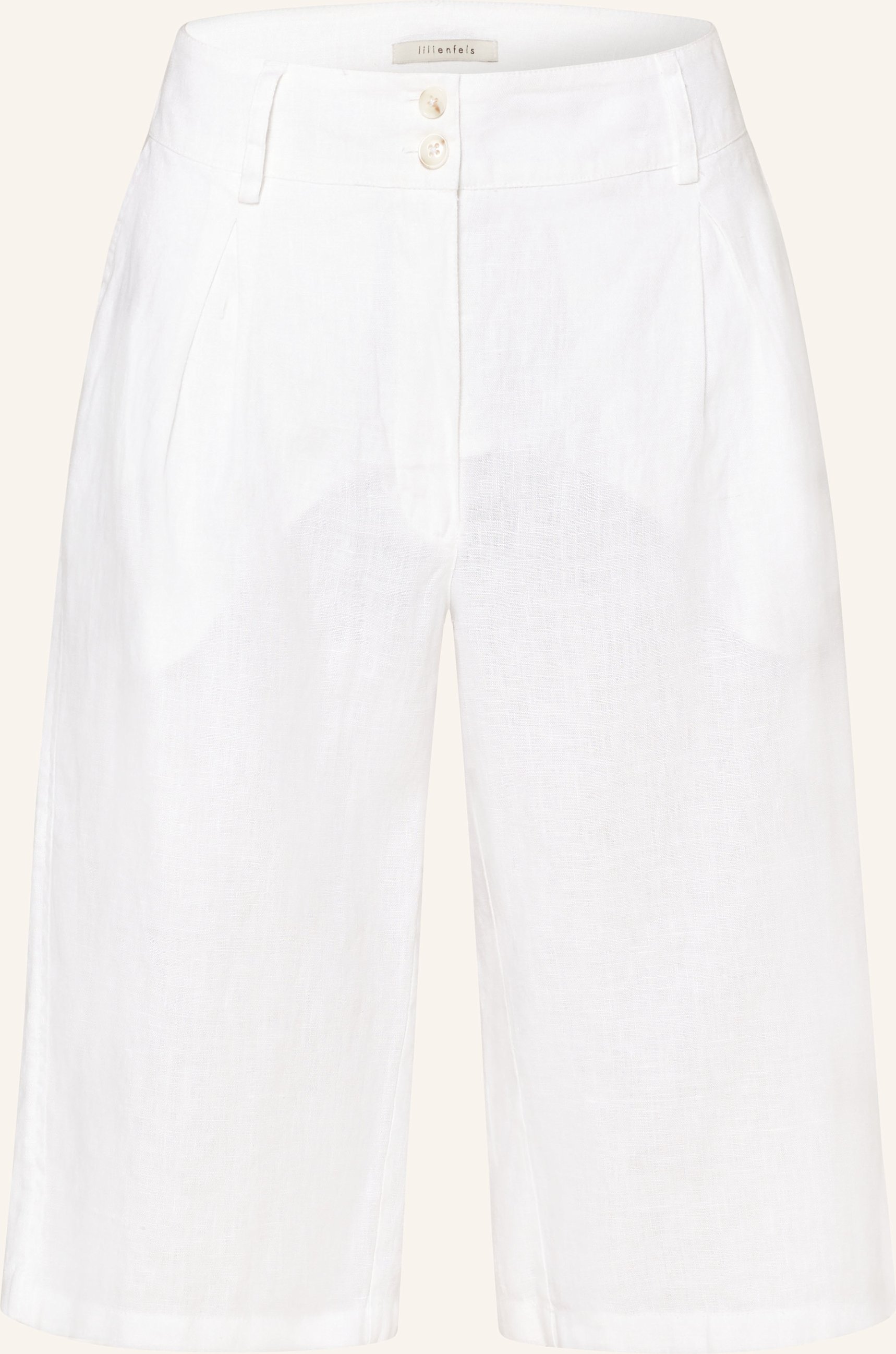 Lilienfels Leinen-Bermudas weiss