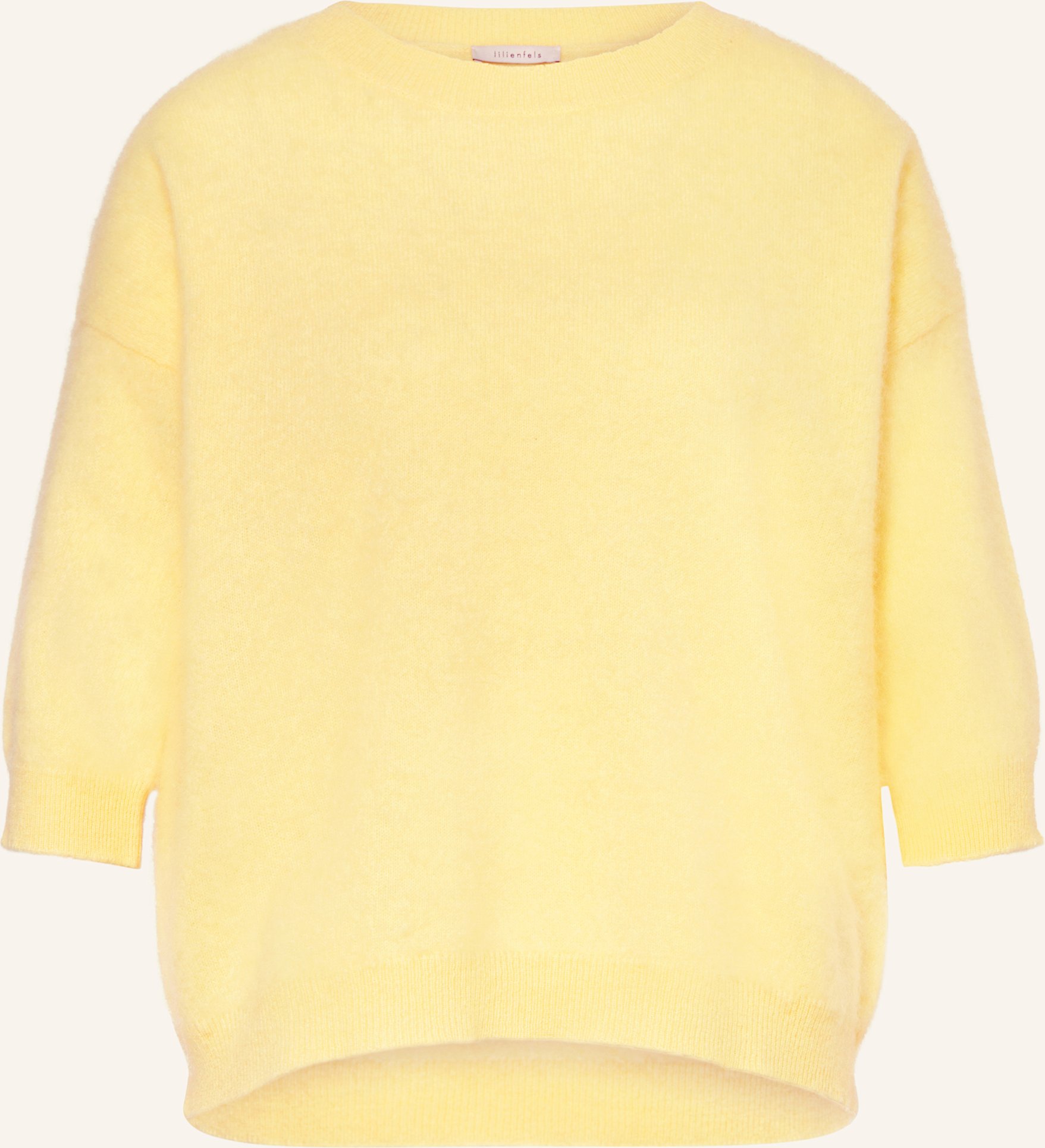 Lilienfels Cashmere-Pullover Mit 3/4-Arm gelb