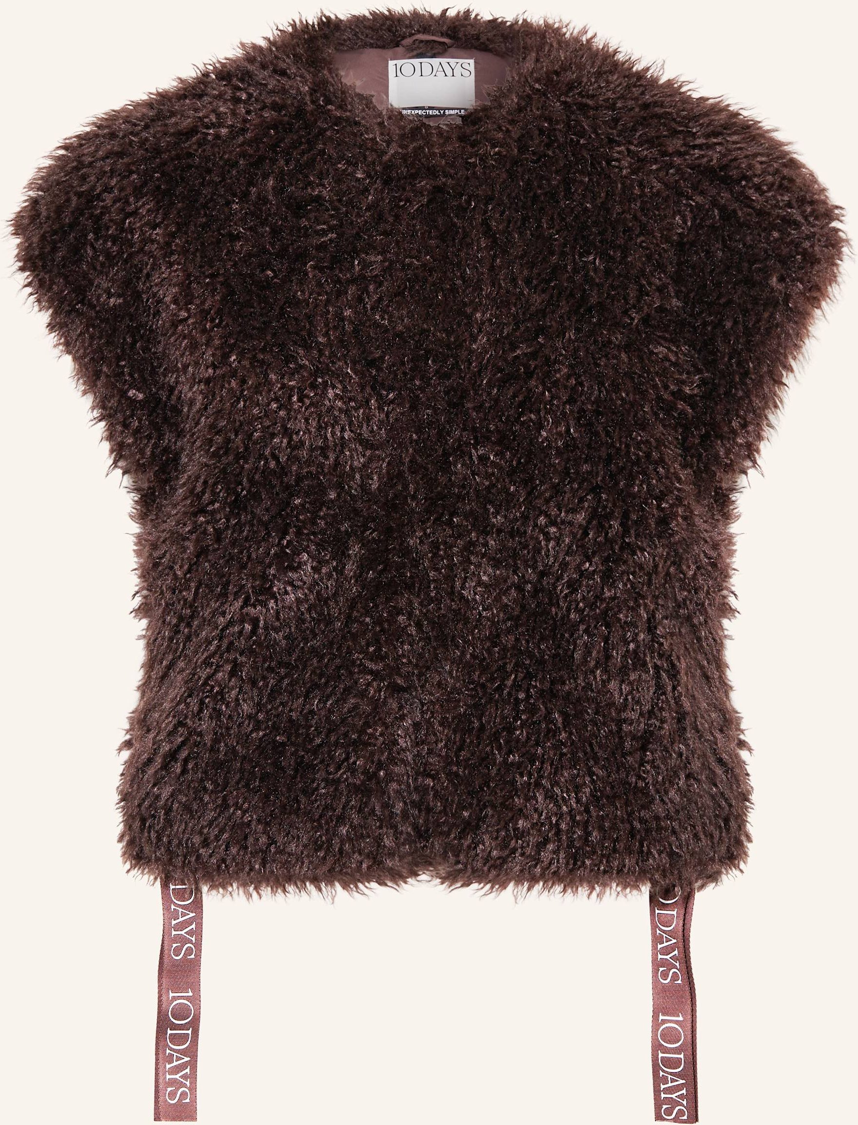 10days Kunstfell-Weste rot