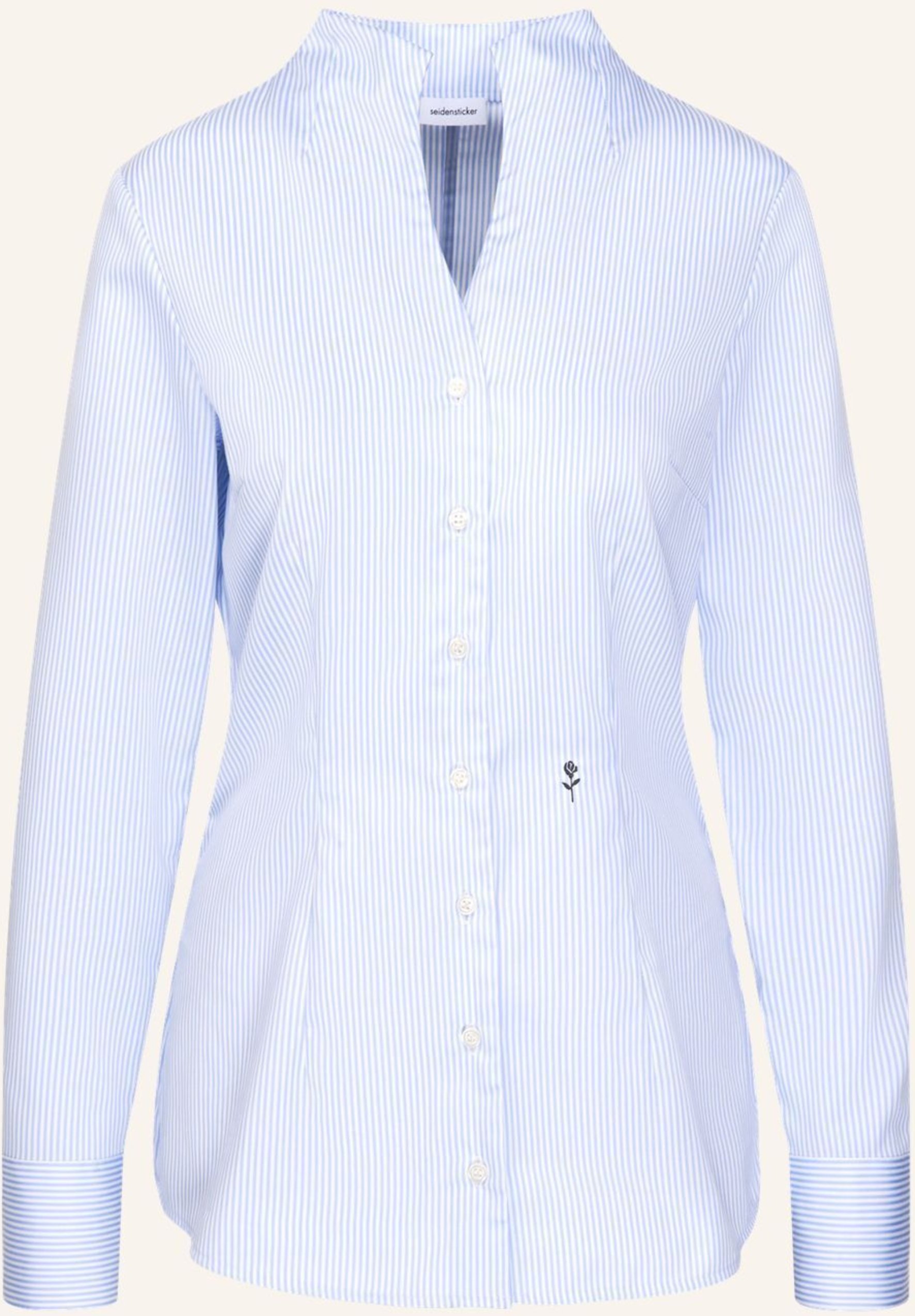 Seidensticker Kelchkragenbluse blau