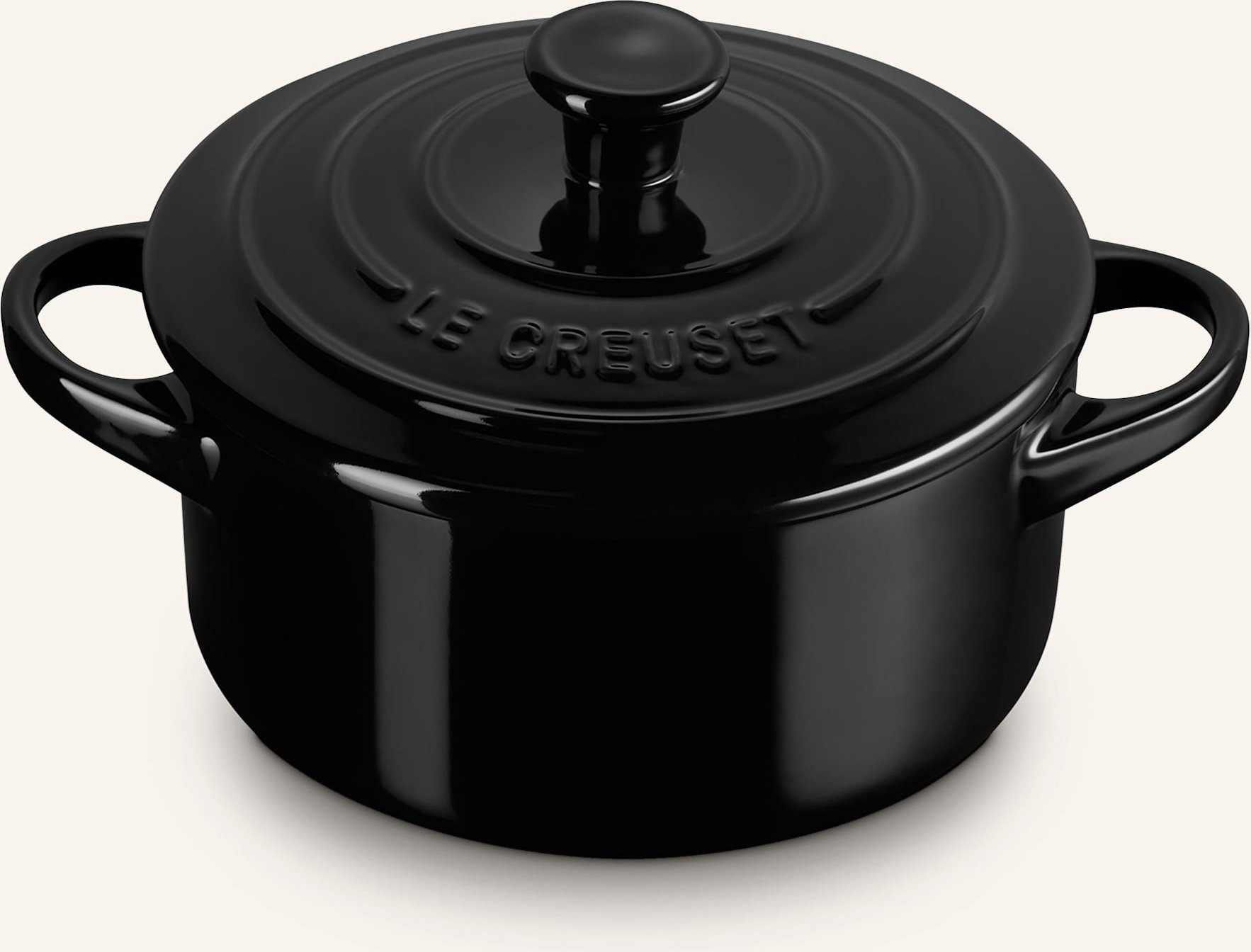 Le Creuset Mini-Cocotte schwarz