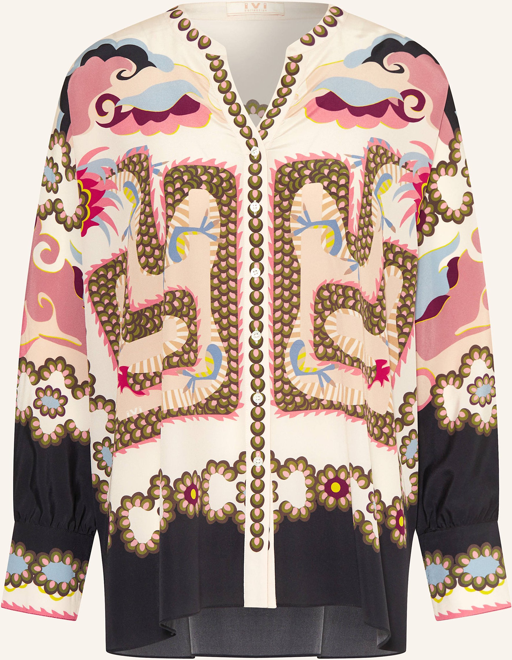 Ivi Collection Seidenbluse weiss