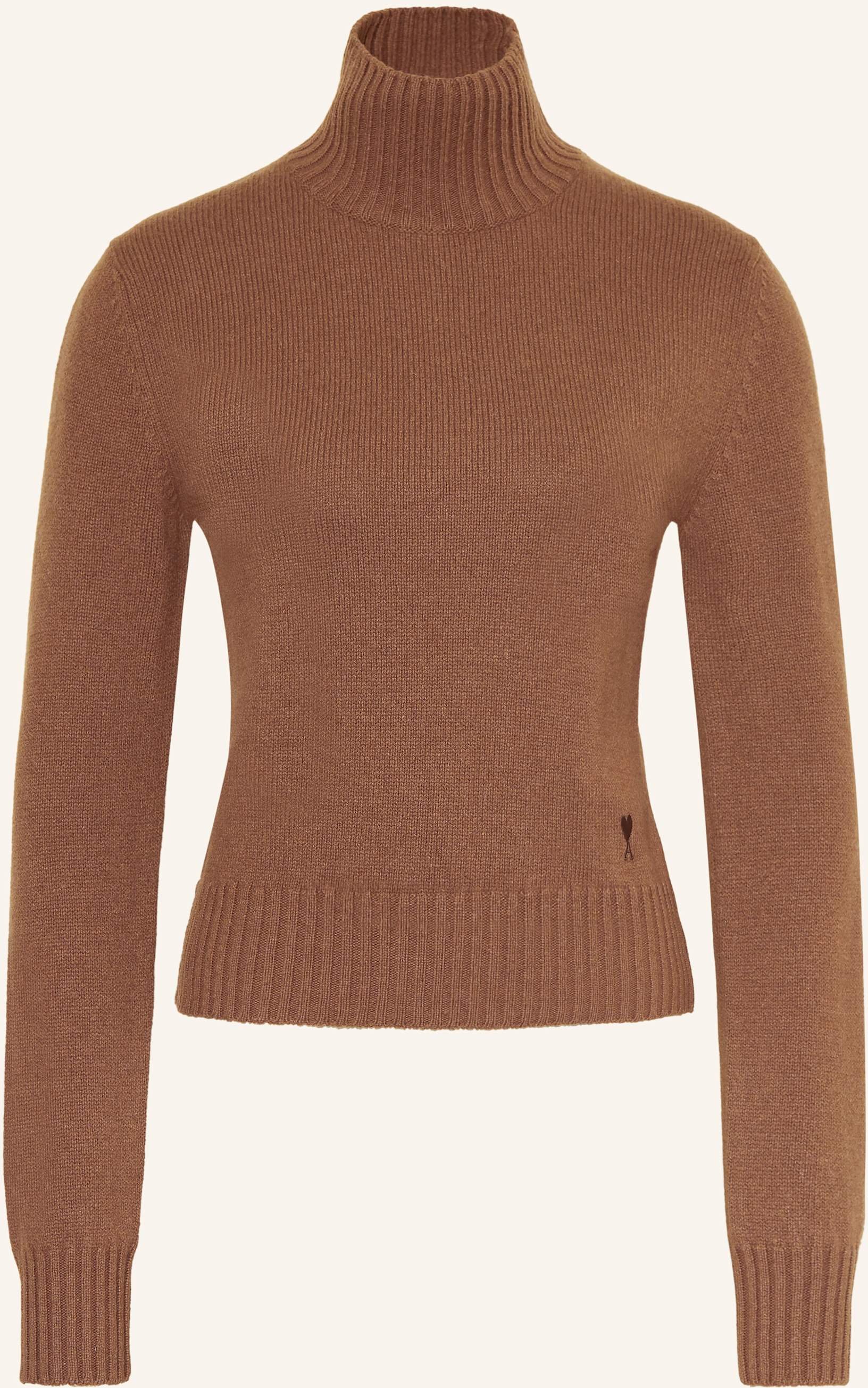 Ami Paris Cashmere-Pullover braun