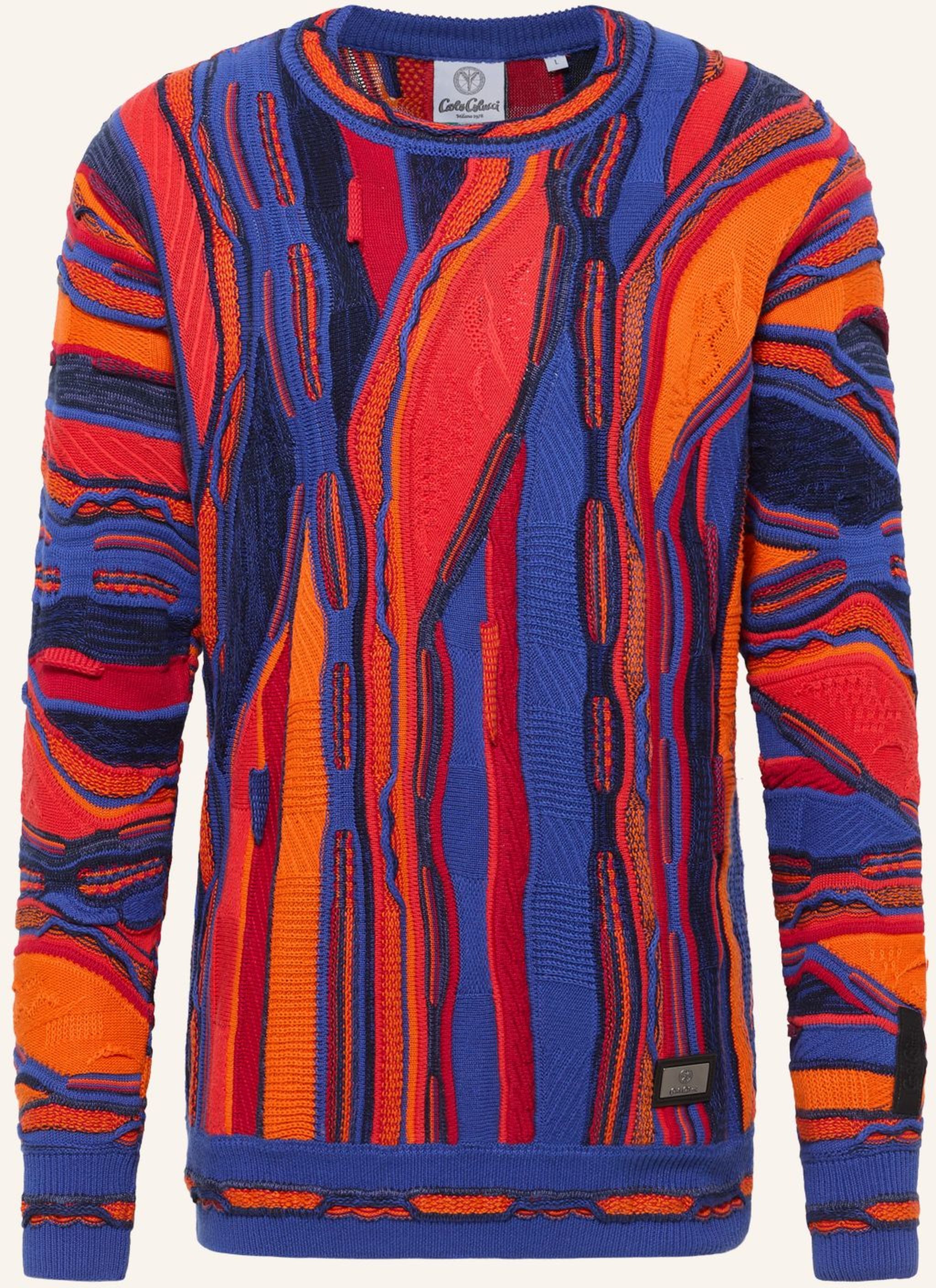 Carlo Colucci Strickpullover Fazio blau